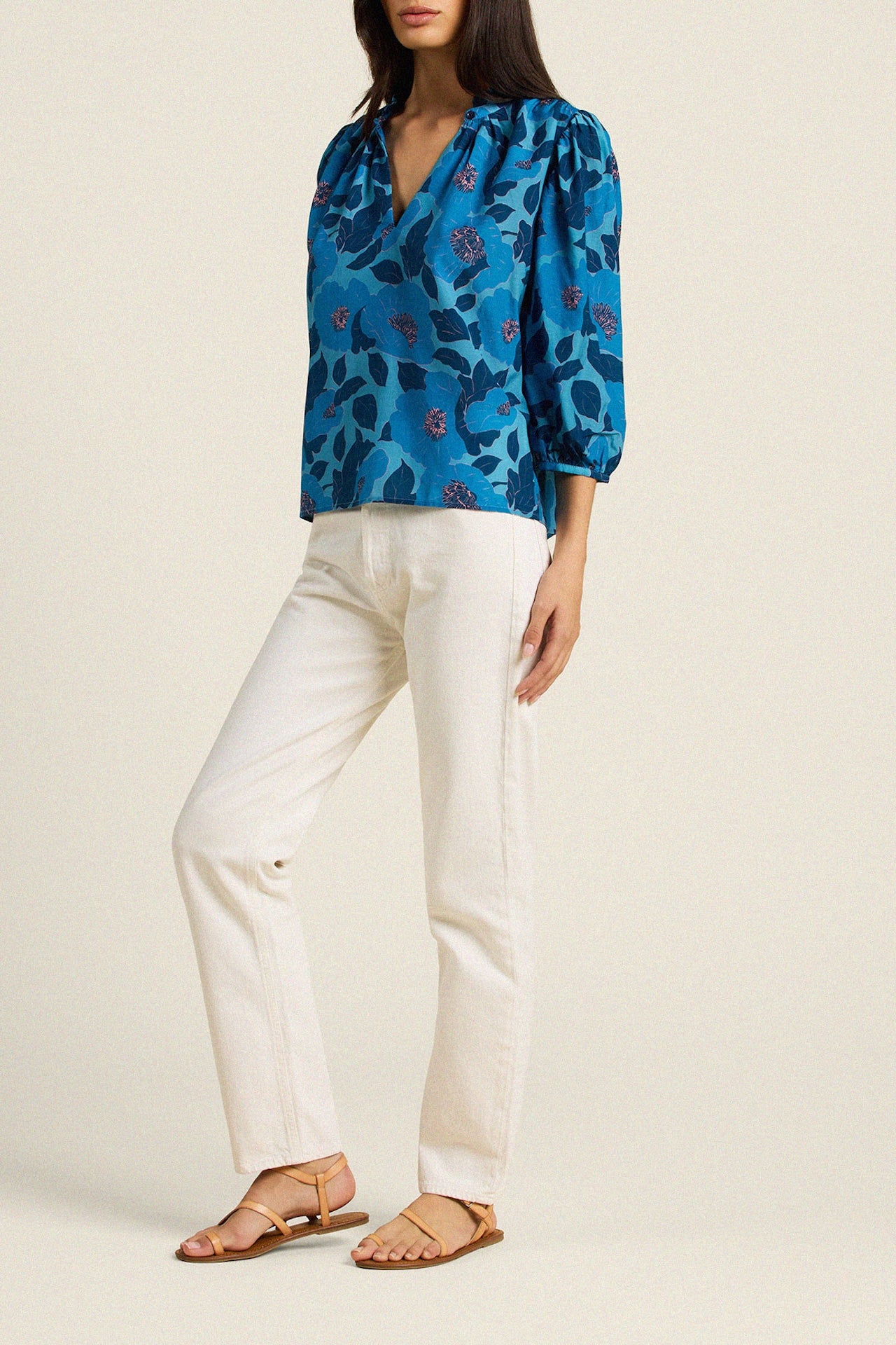 Trovata Orly blouse in Lago Floral — view 3