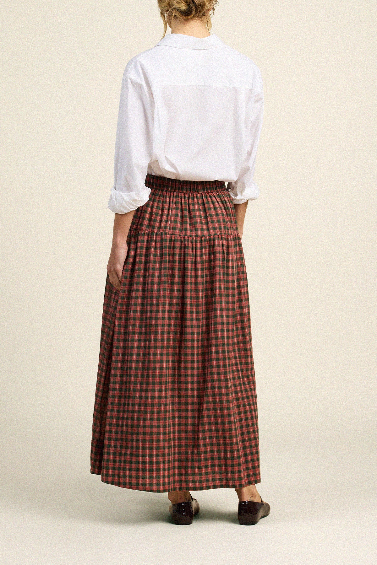 Trovata Lydia skirt in Maple Check, cotton — view 4