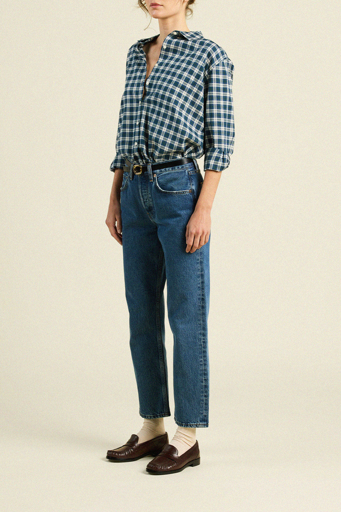 Blake Oversized Shirt Maritime Plaid
