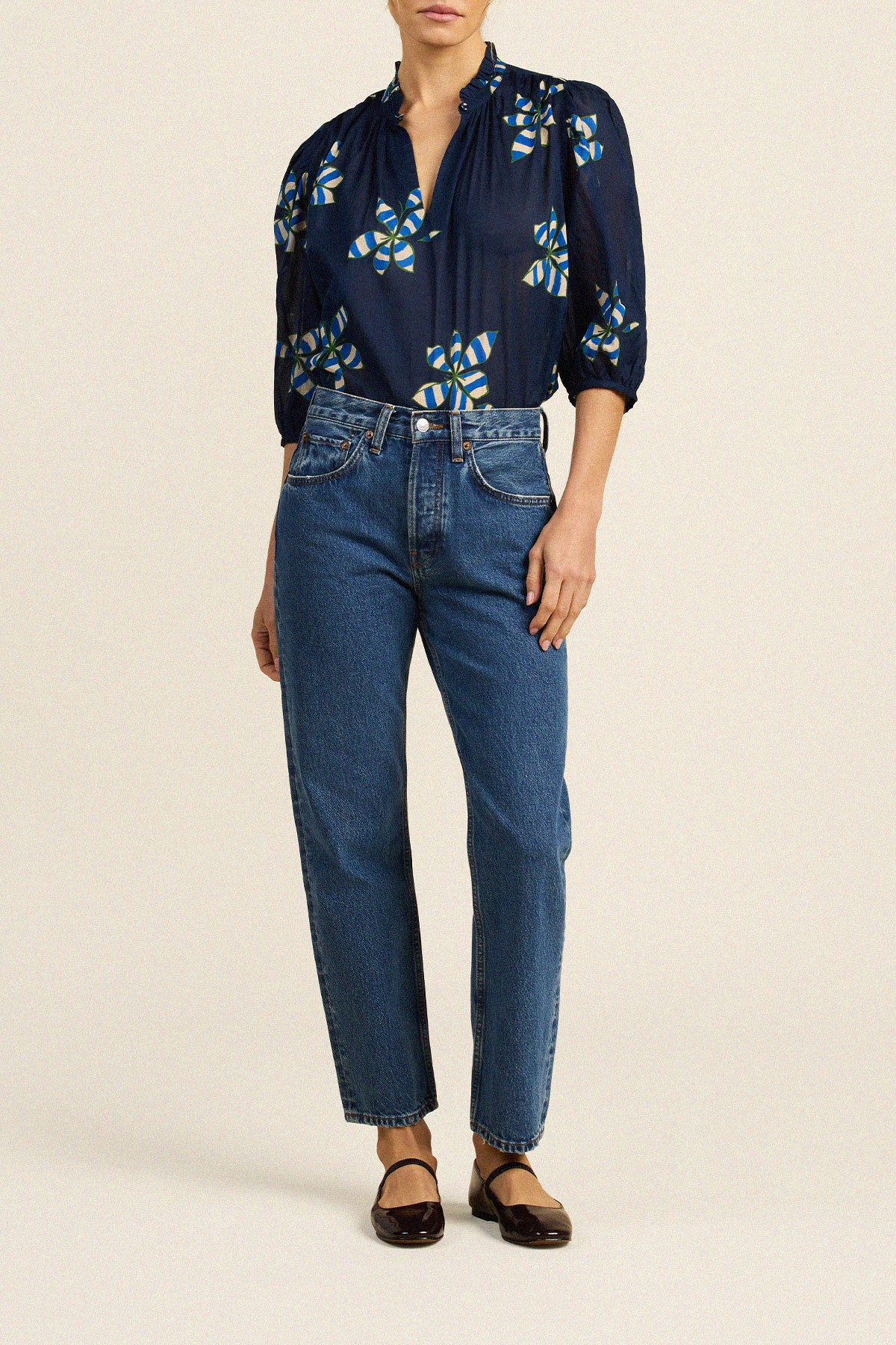 Trovata Orly blouse in Mod Botanica, cotton — view 3