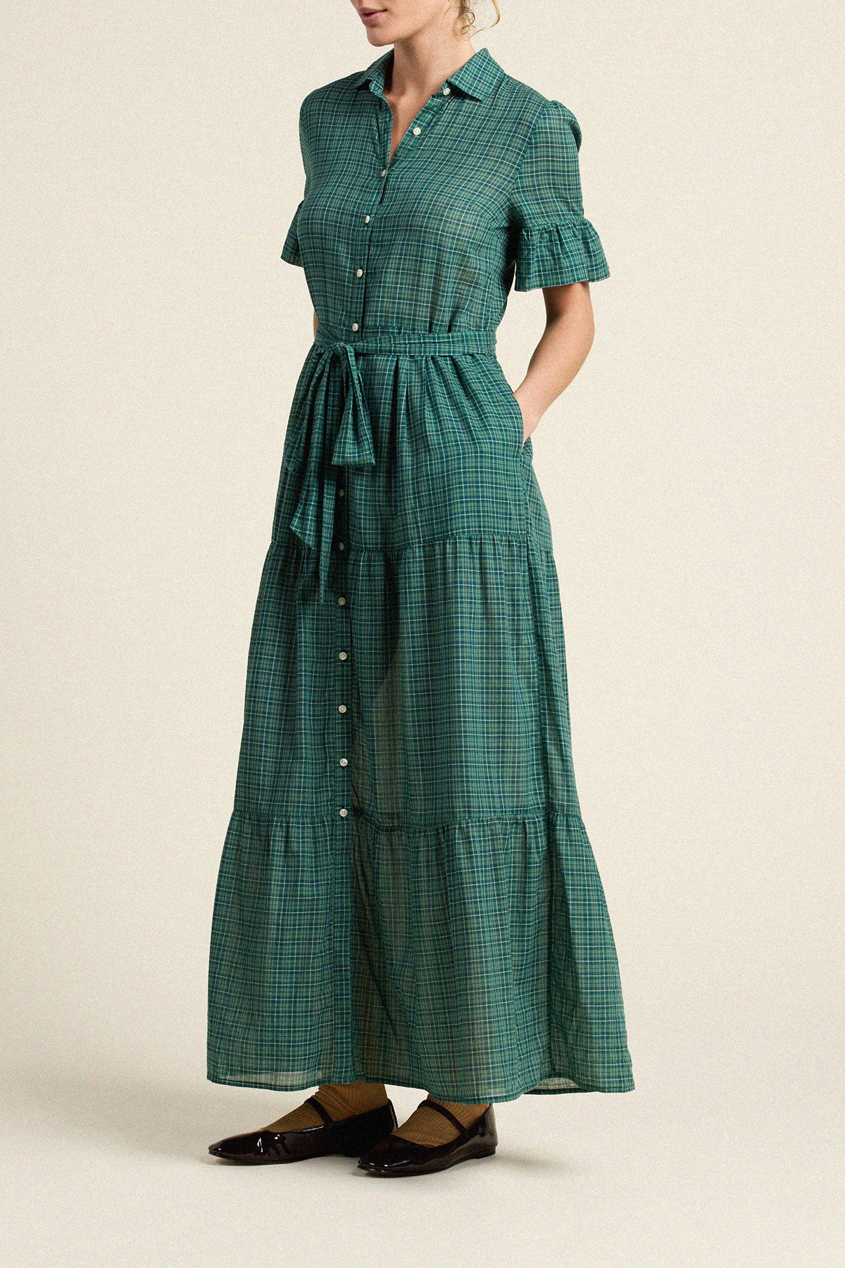 Trovata Martine dress in Muir Tartan, cotton — view 4