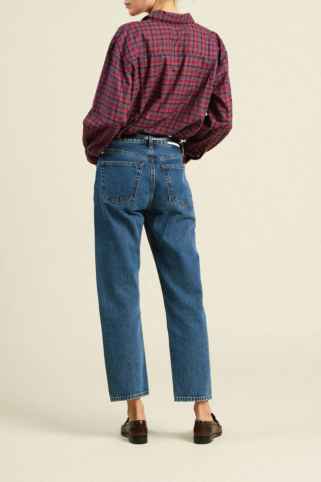 Blake Oversized Shirt Mulled Wine Plaid