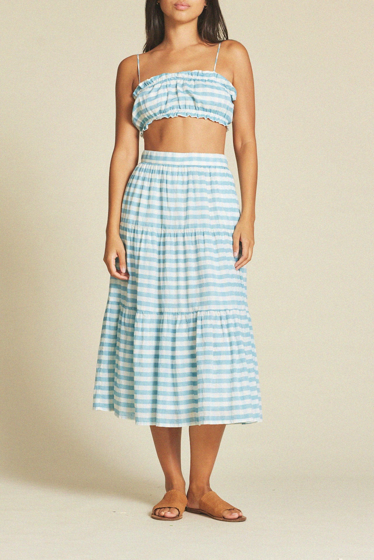 Brigette Bandeau Top Navagio Gingham