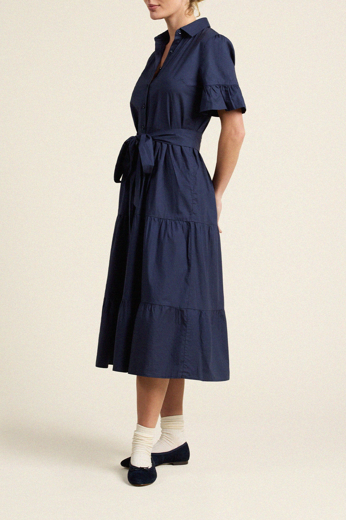 Trovata Martiana dress in Navy, cotton — view 4