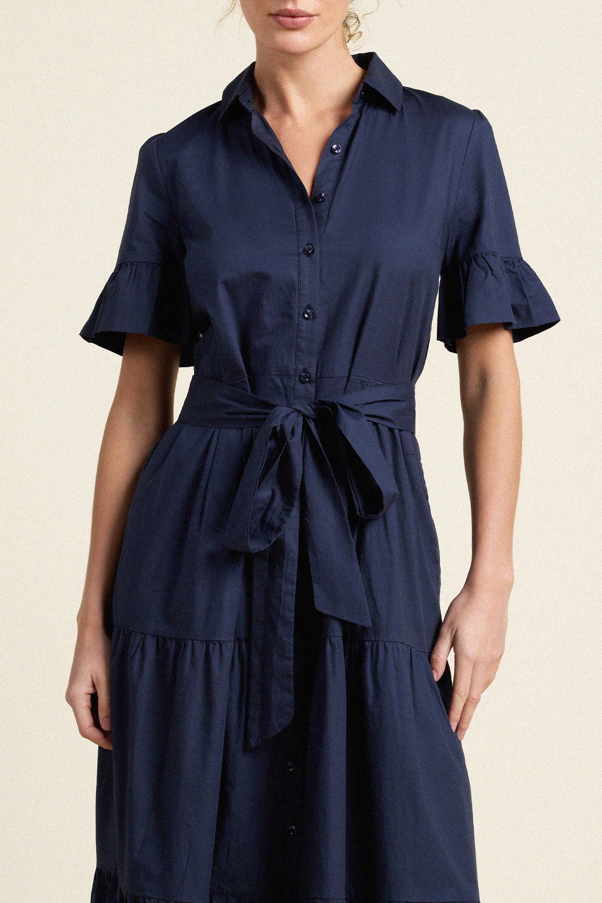 Trovata Martiana dress in Navy, cotton — view 2