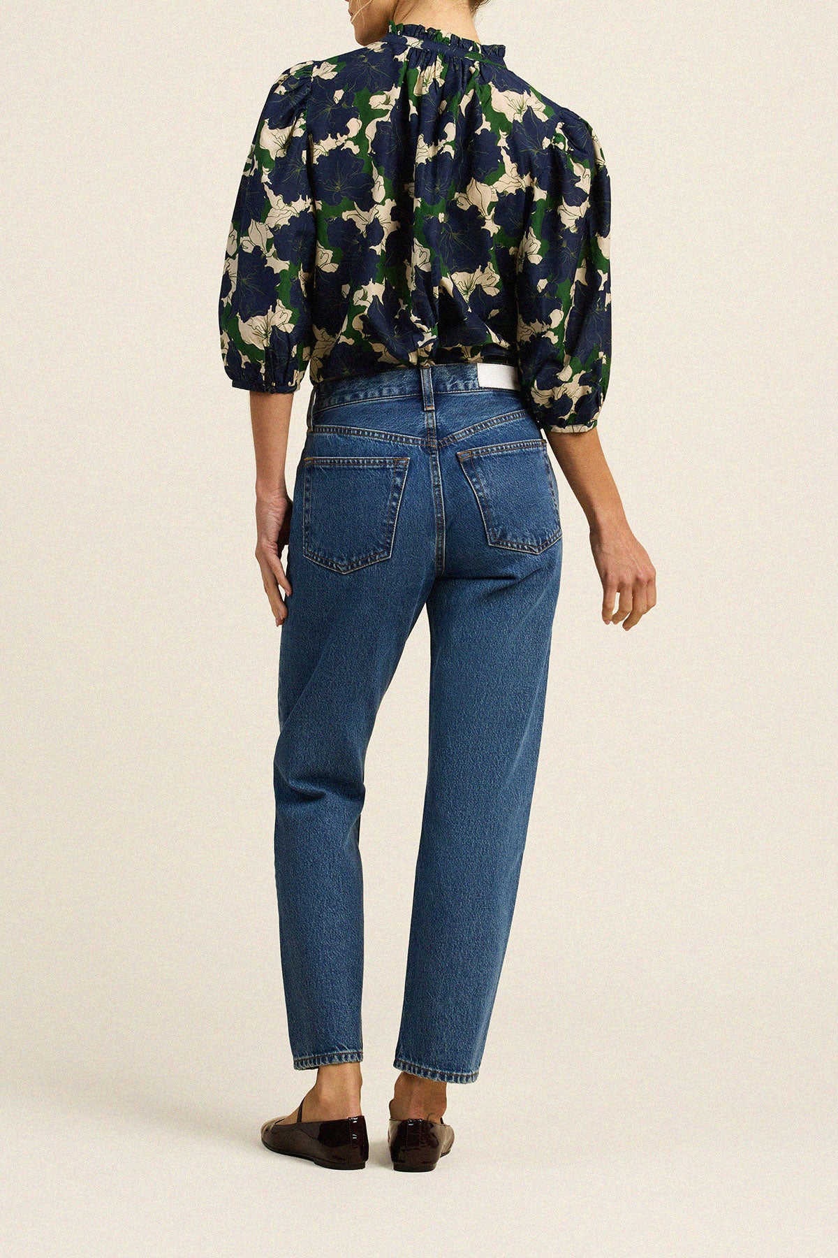 Trovata Orly blouse in Nightfall Bloom, cotton-silk blend — view 5