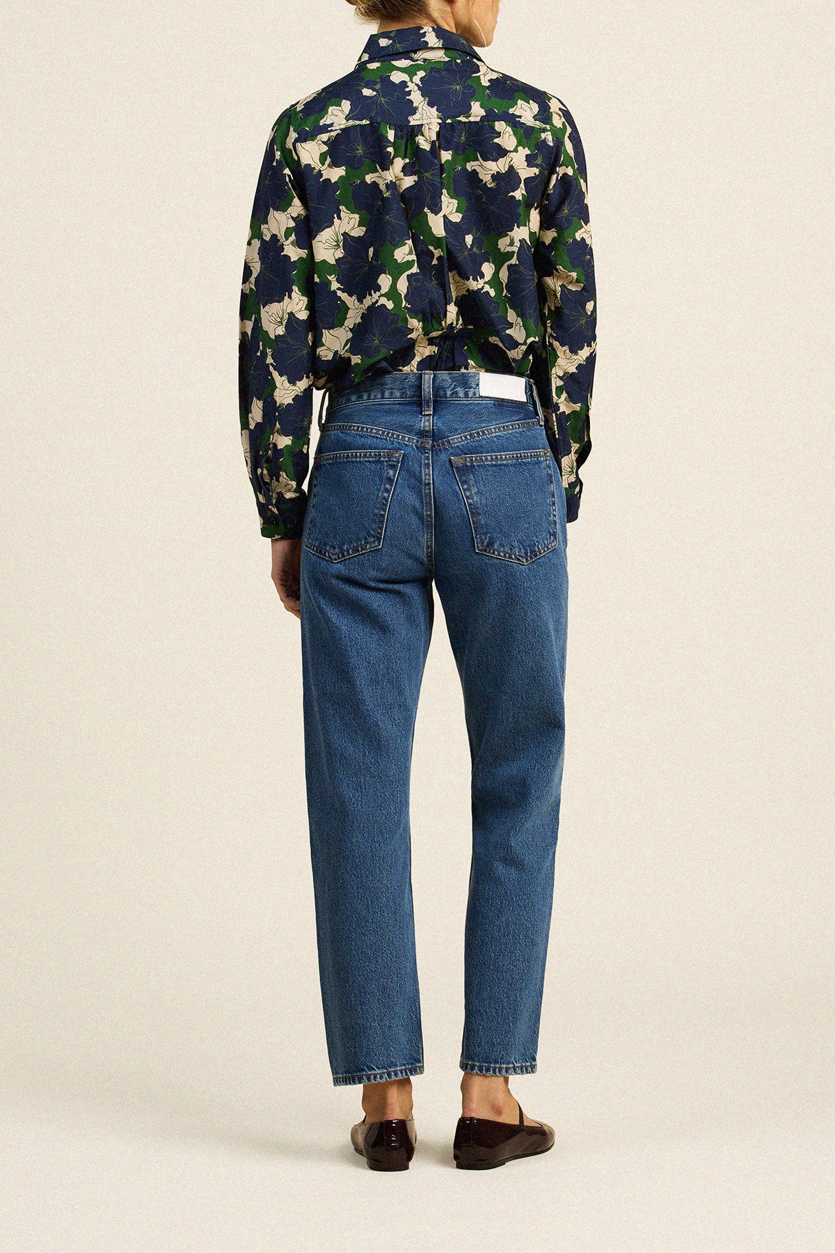 Trovata Gracie shirt in Nightfall Bloom, cotton-silk blend — view 5