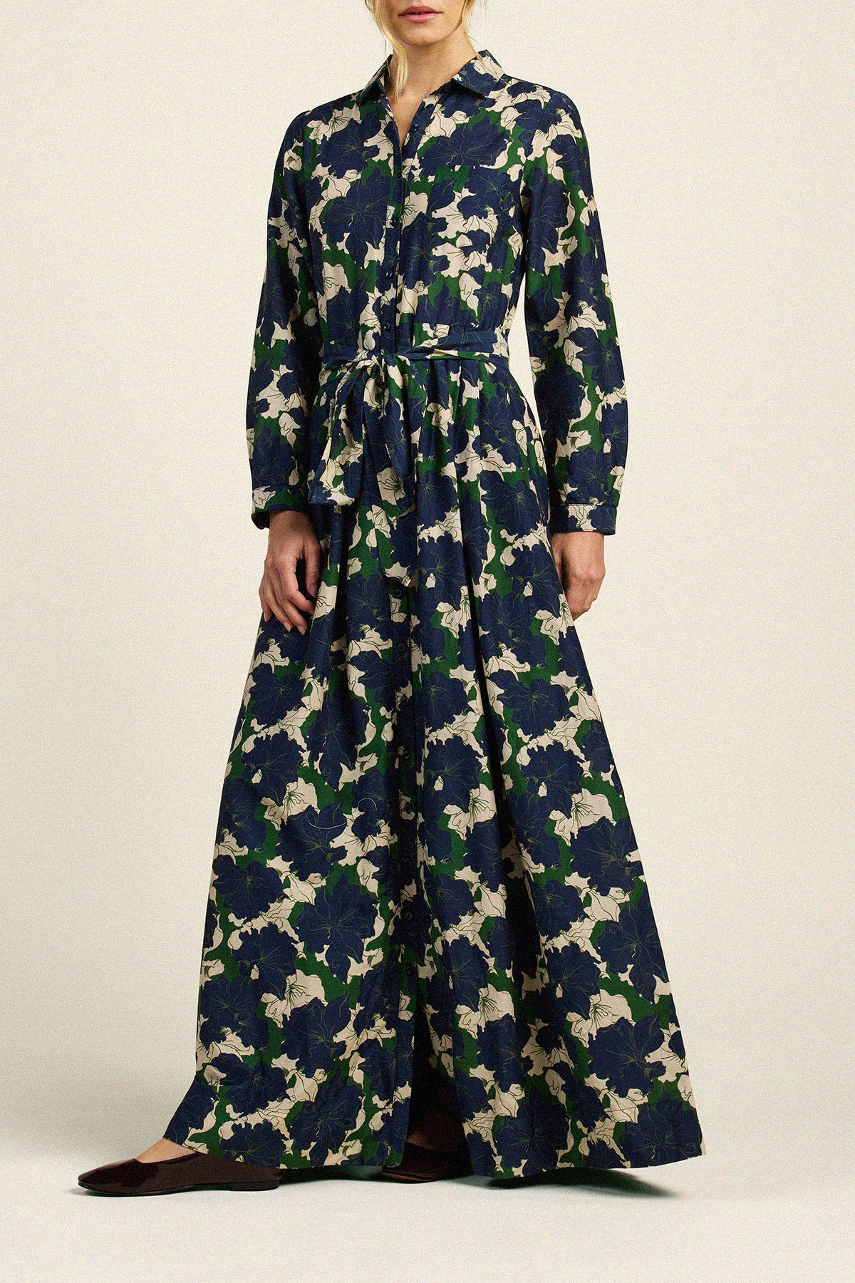 Trovata Cooper dress in Nightfall Bloom, cotton-silk blend — view 4