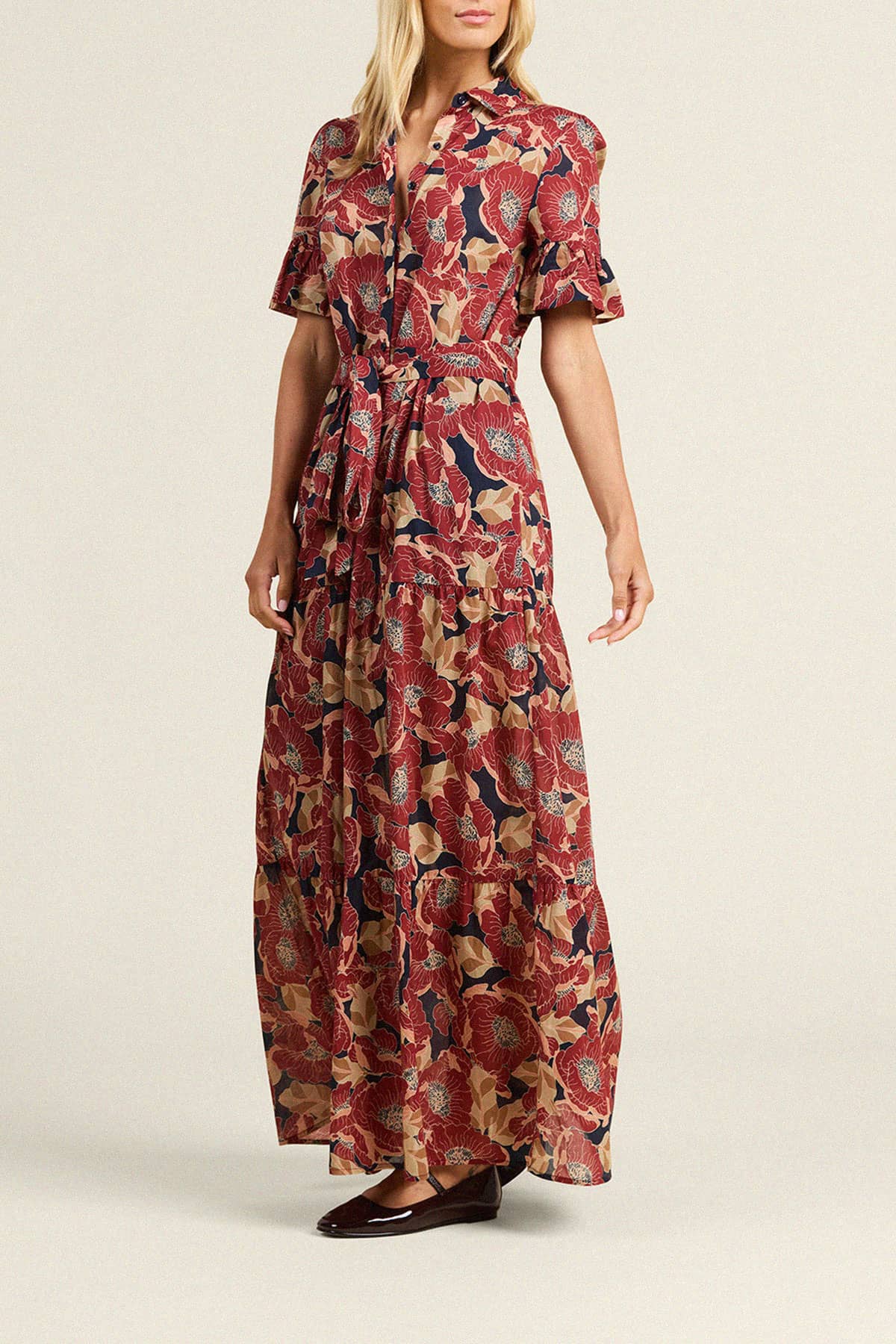 Martine Dress Oleander Rouge