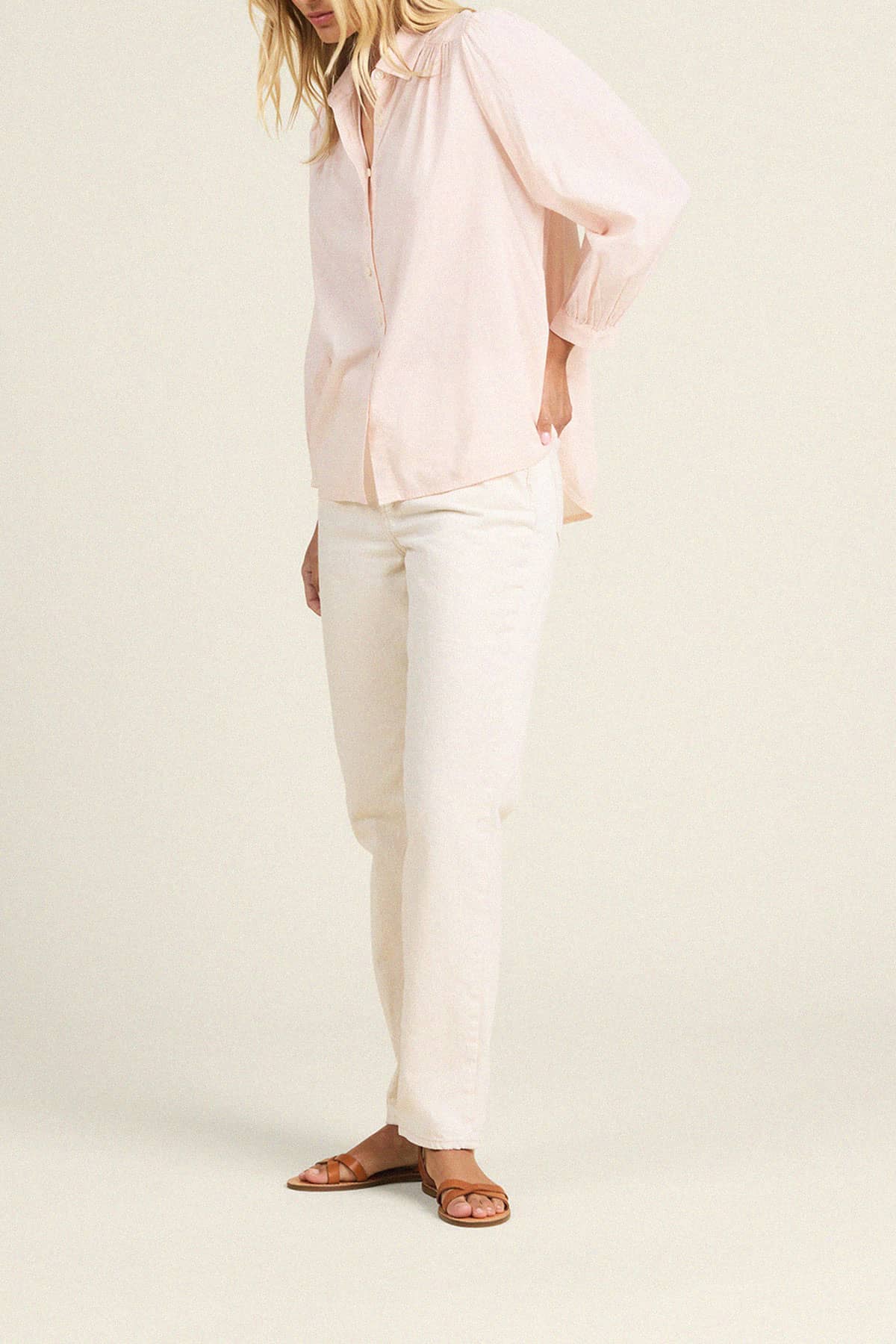 Zola Blouse Pink Micro Stripe