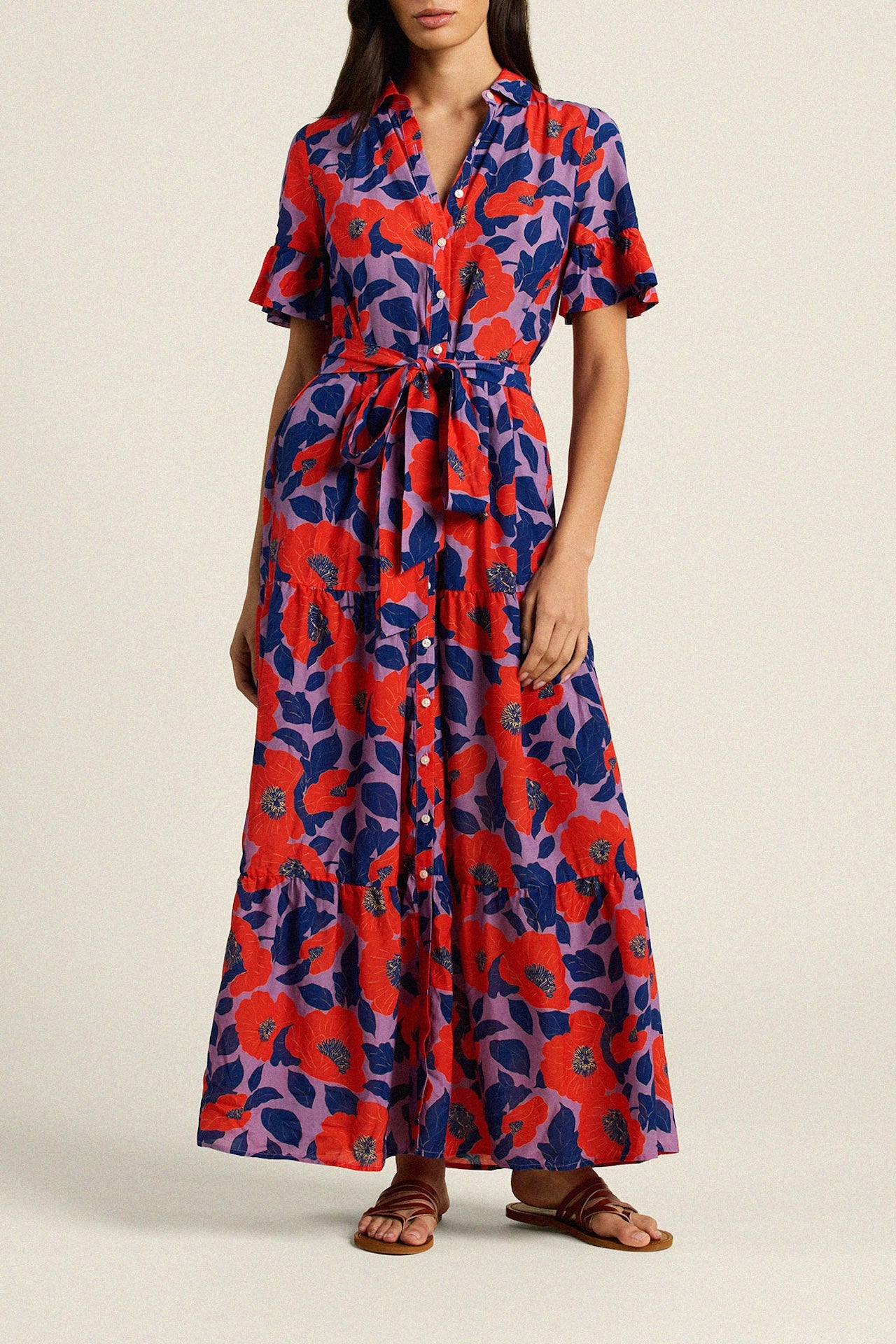 Martine Dress Poincianna Floral