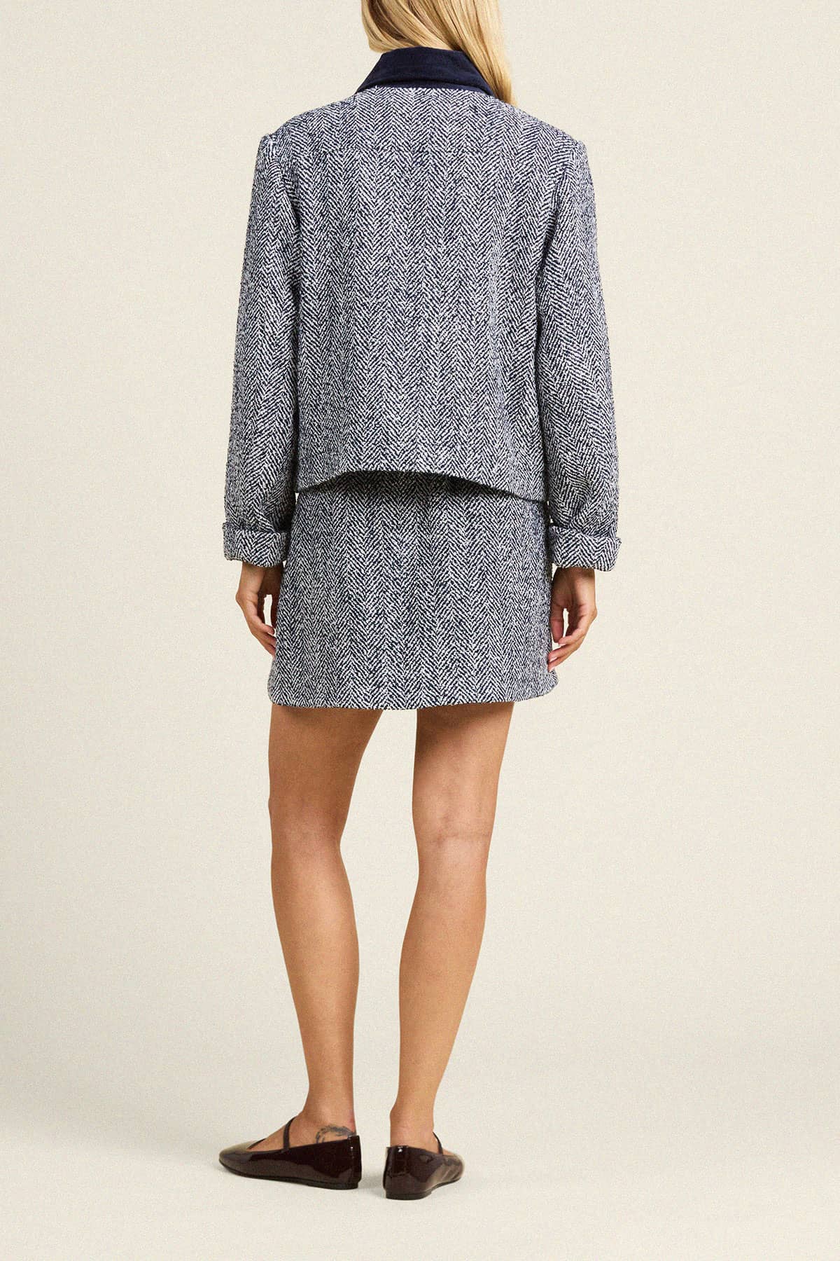 Atlas Jacket Navy Herringbone