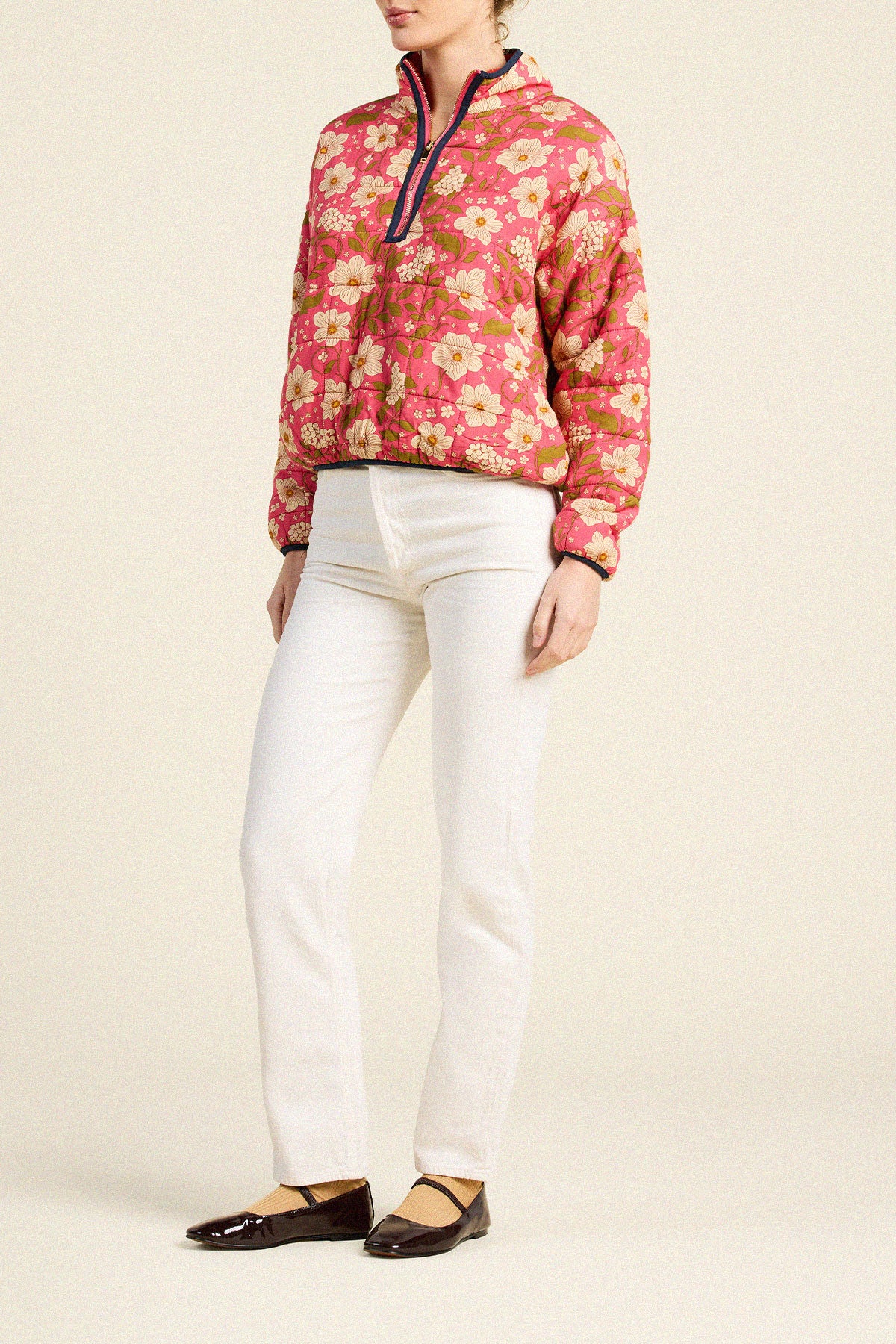 Trovata Casey pullover in Rancho Rose, cotton-viscose blend — view 4
