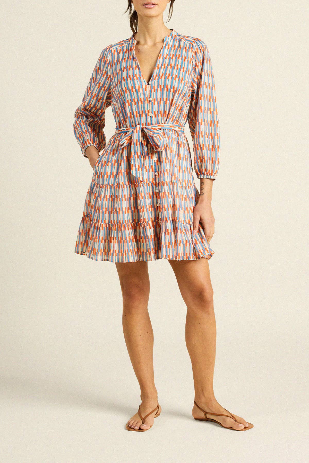 Celeste Dress Retro Grid