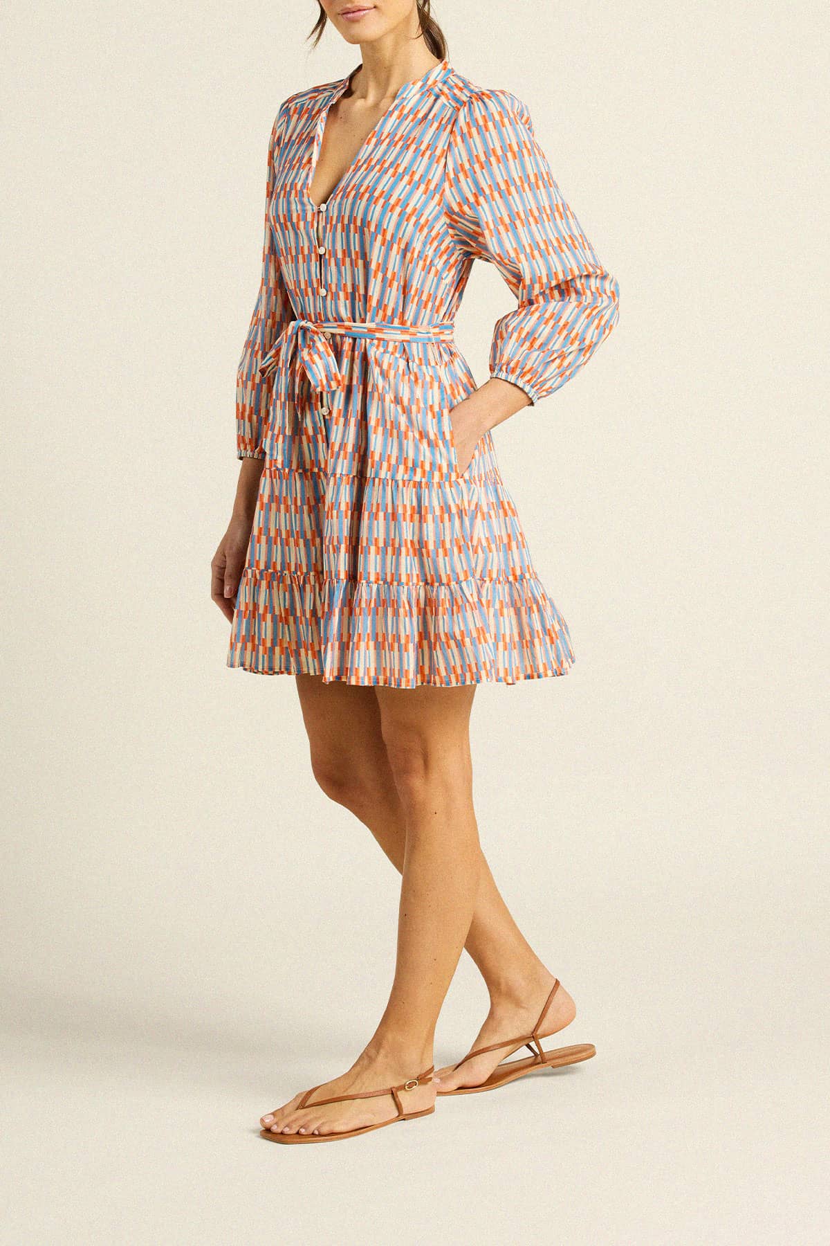 Celeste Dress Retro Grid