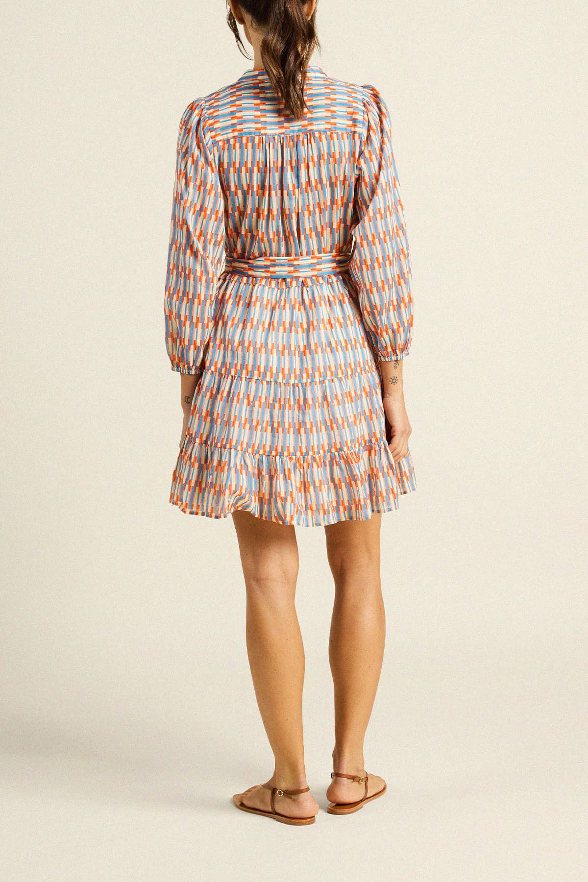 Celeste Dress Retro Grid