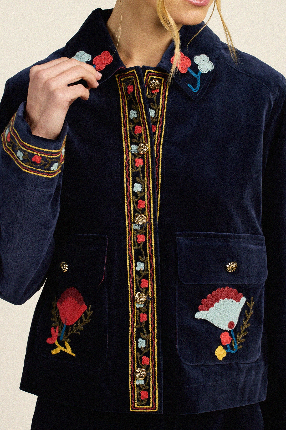 Trovata Atlas jacket in Dark Sapphire, cotton — view 3