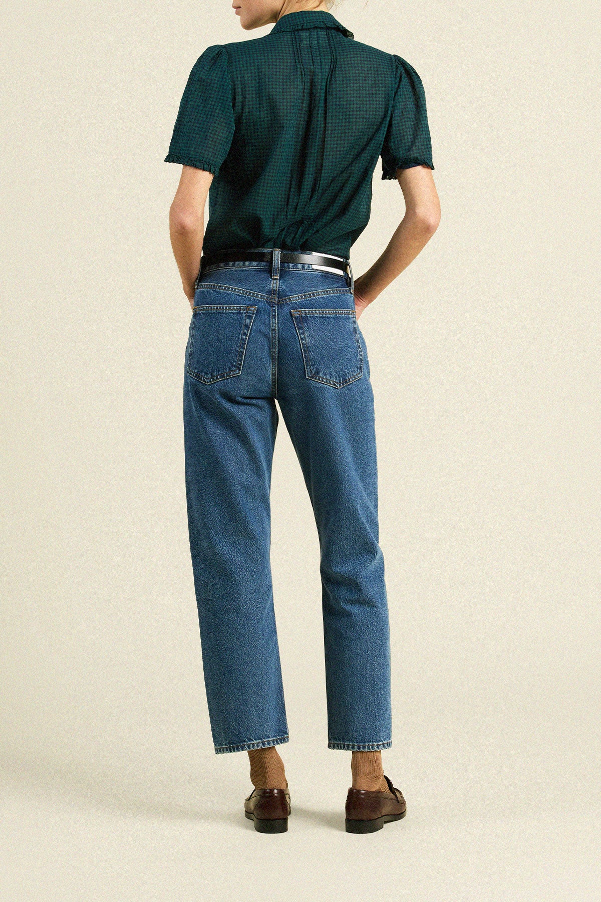 Millie Blouse Sea Pine Check