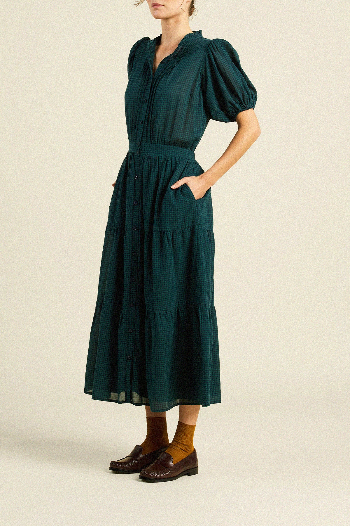 Blair Dress Sea Pine Check