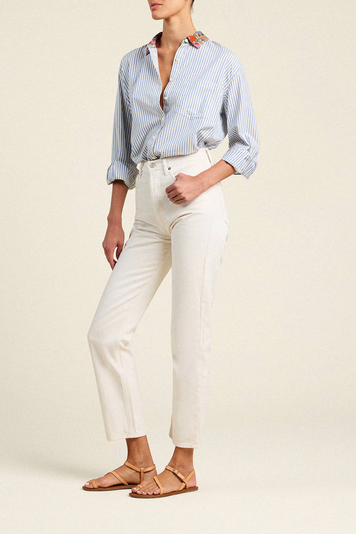 Blake Oversized Shirt Seaside Stripe