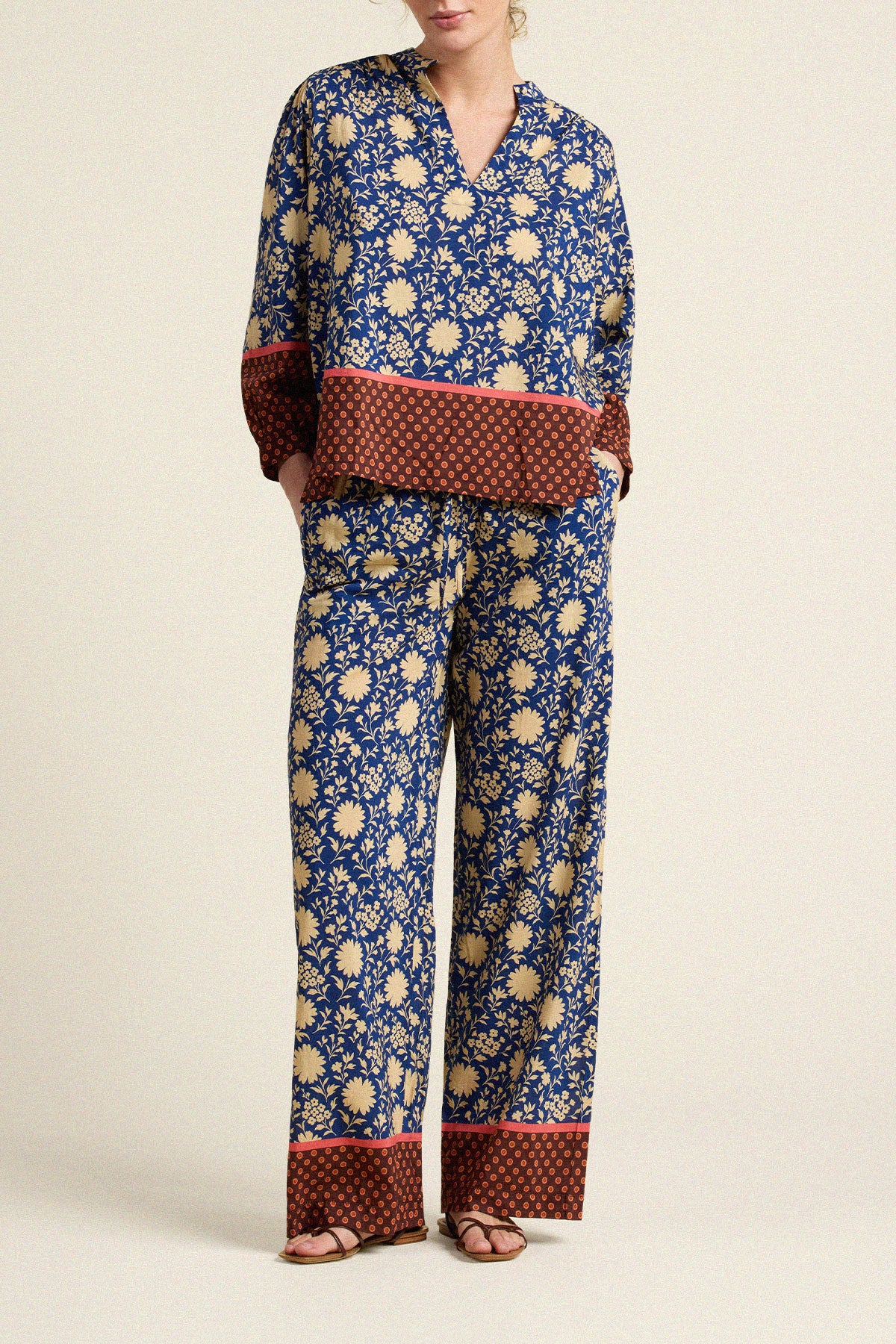 Trovata Bailey shirt in Shadowfield, cotton-viscose blend — view 3