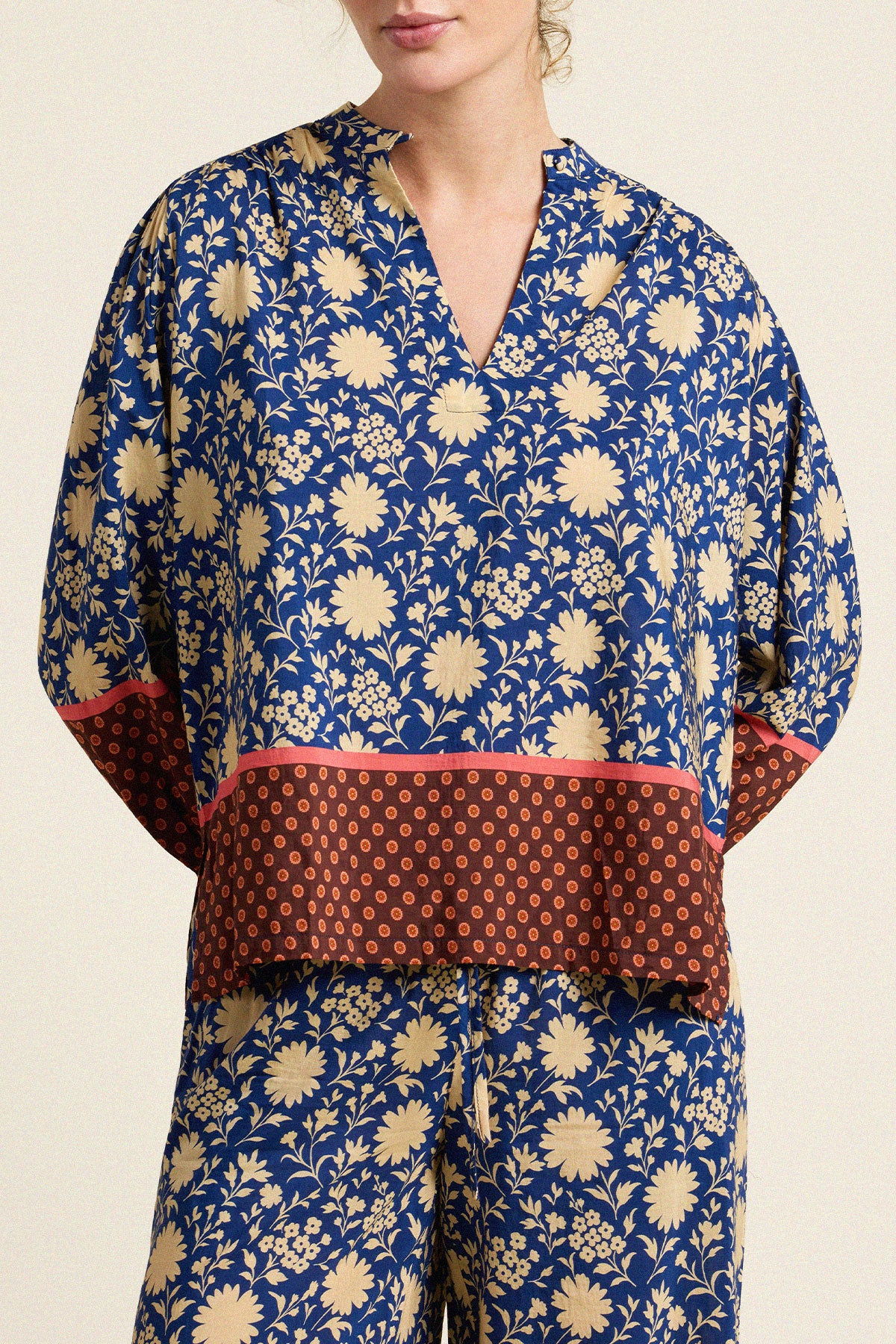 Trovata Bailey shirt in Shadowfield, cotton-viscose blend — view 2