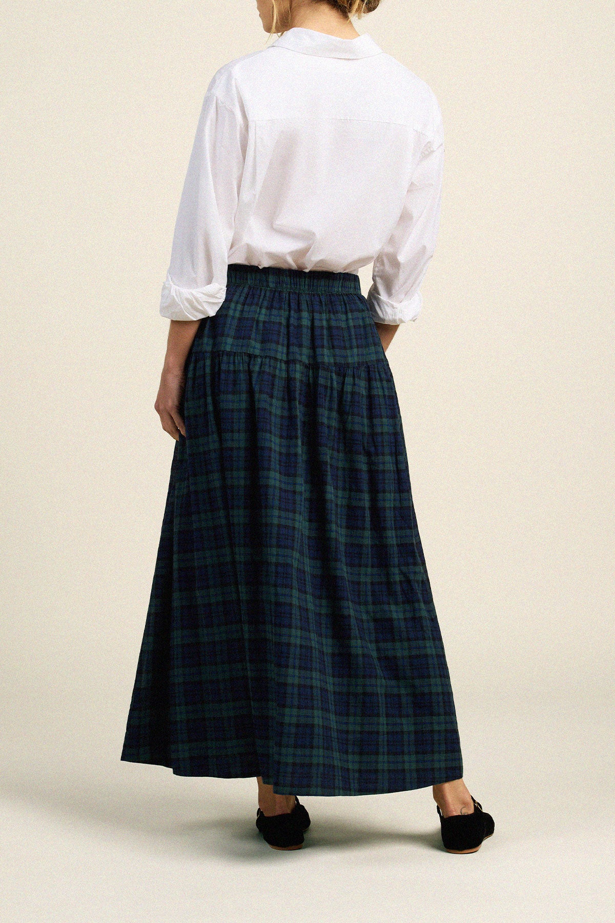 Trovata Lydia skirt in Spruce Plaid, cotton — view 4