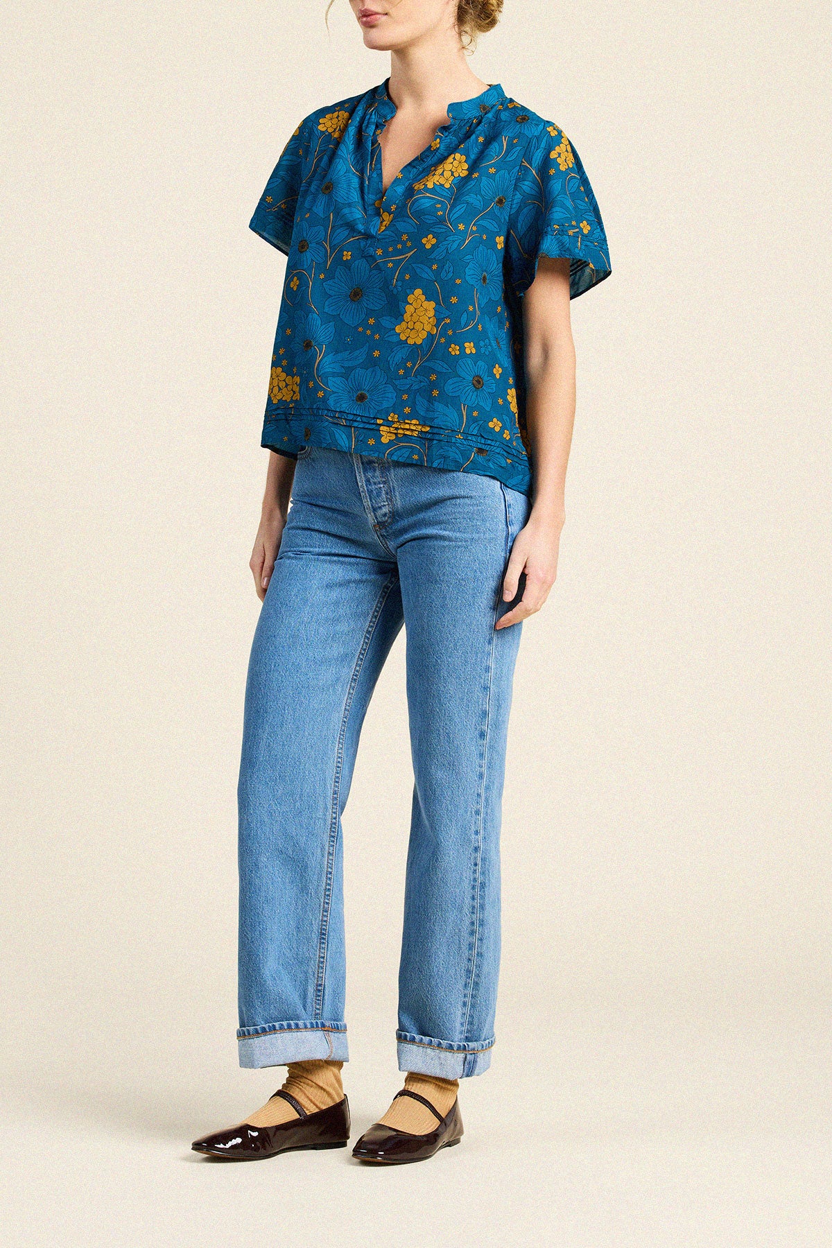 Trovata Alana blouse in Stella Flora, cotton-viscose blend — view 4