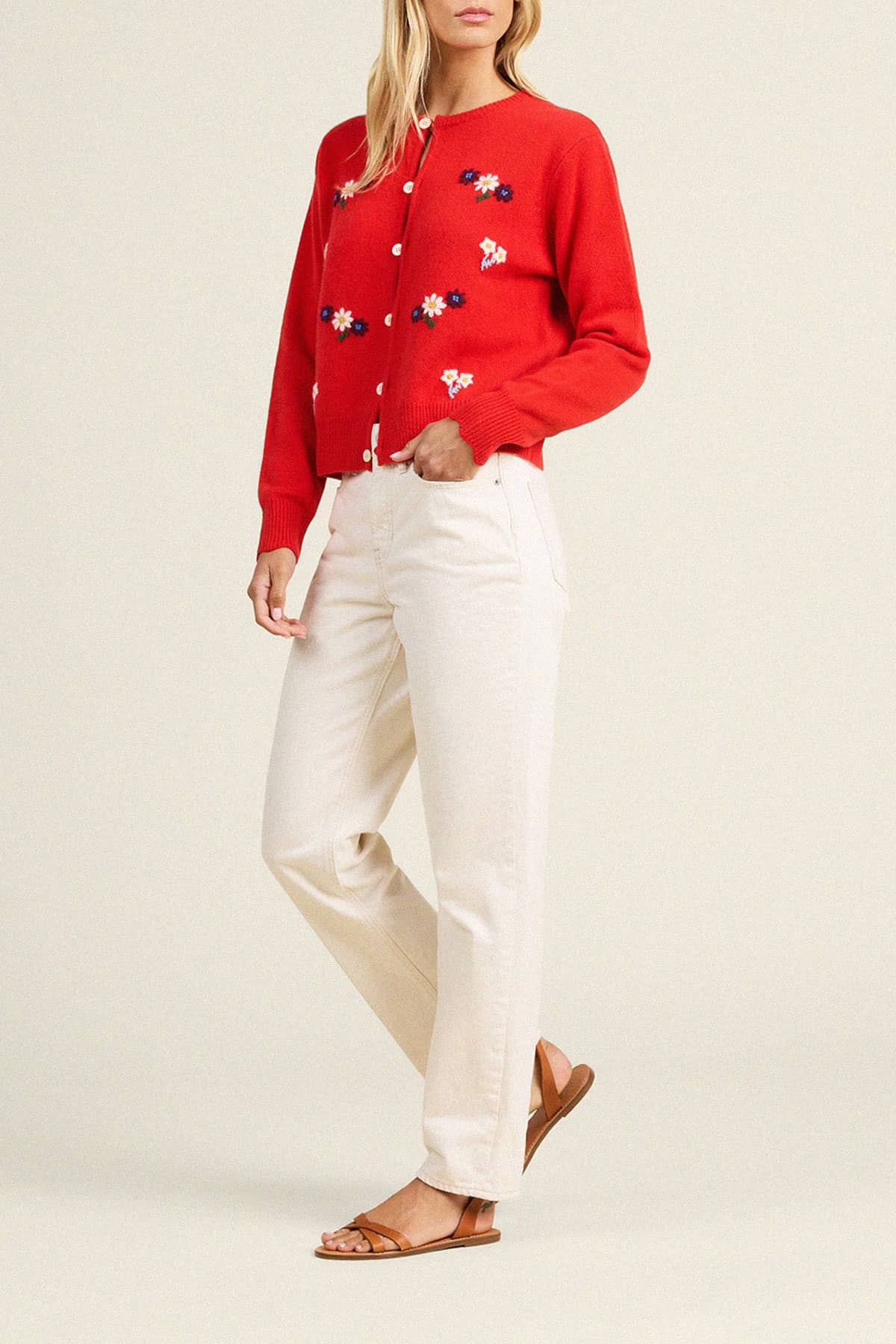 Loretta Cardigan Red