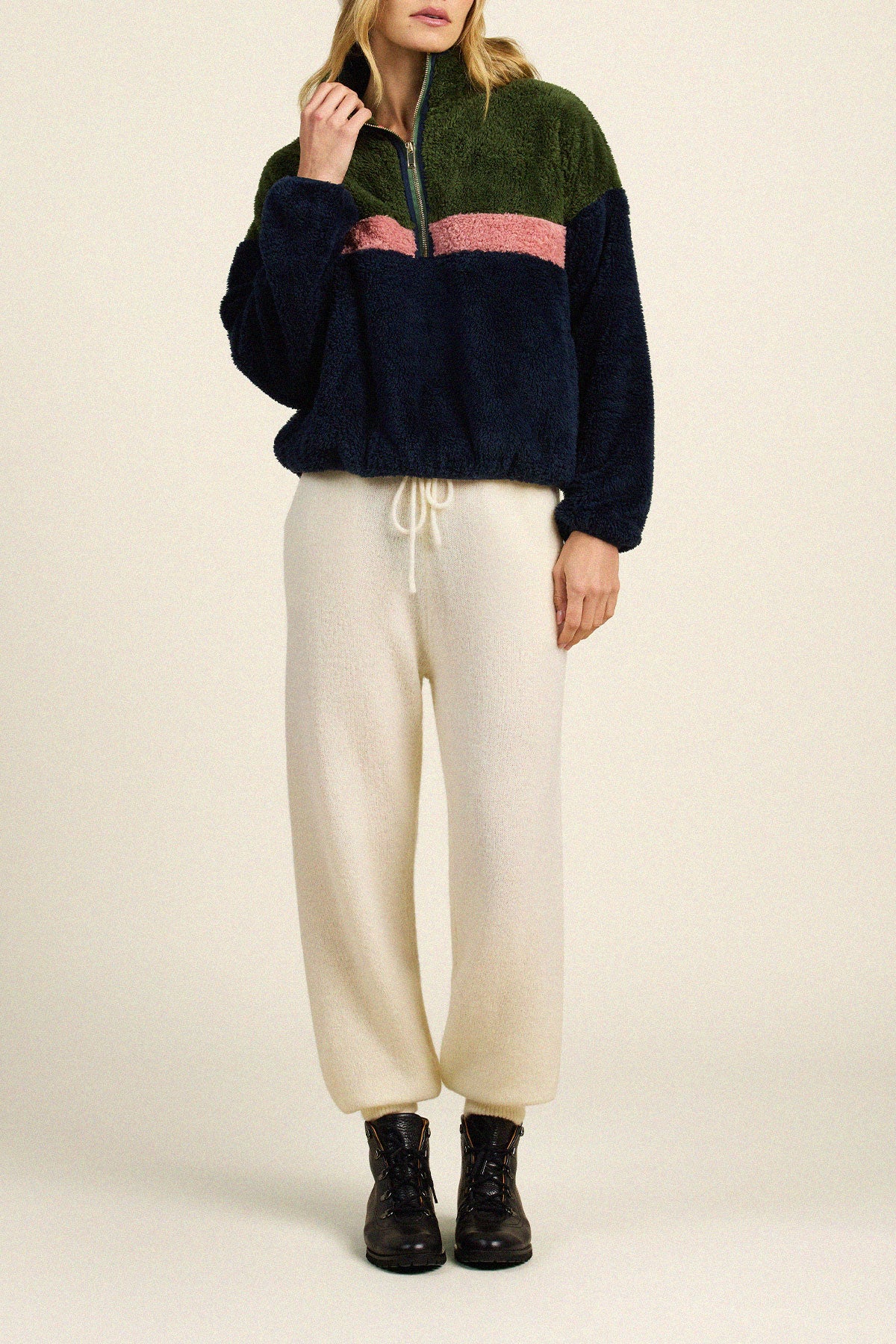 Trovata Casey pullover in Palm, polyester — view 3