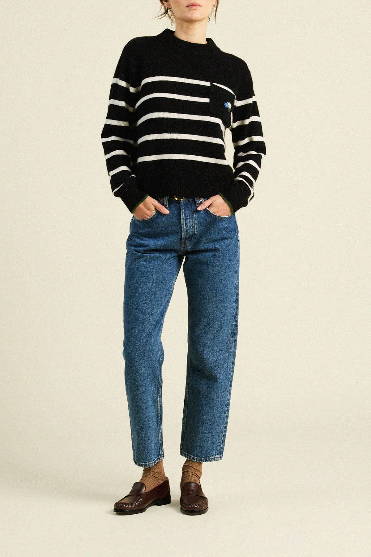 Oksana Sweater Black Stripe