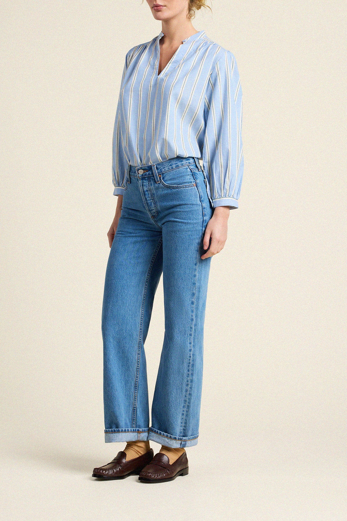 Trovata Bailey shirt in Tahoe Stripe, cotton — view 4