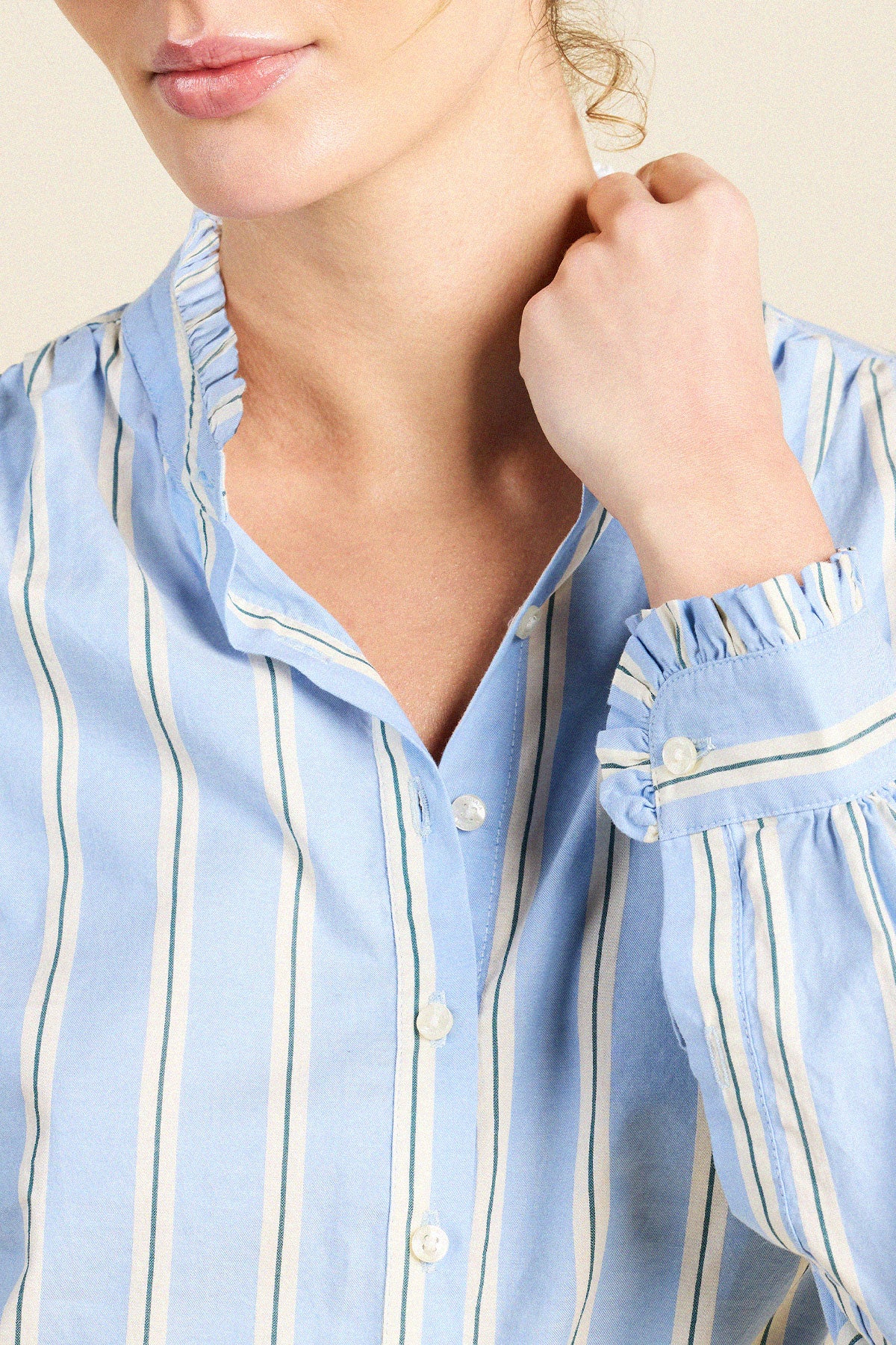 Trovata Rumi blouse in Tahoe Stripe, cotton — view 2
