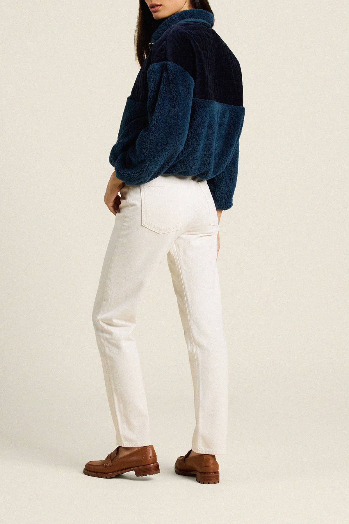 Lennox Zip-Up Dark Sapphire Velvet