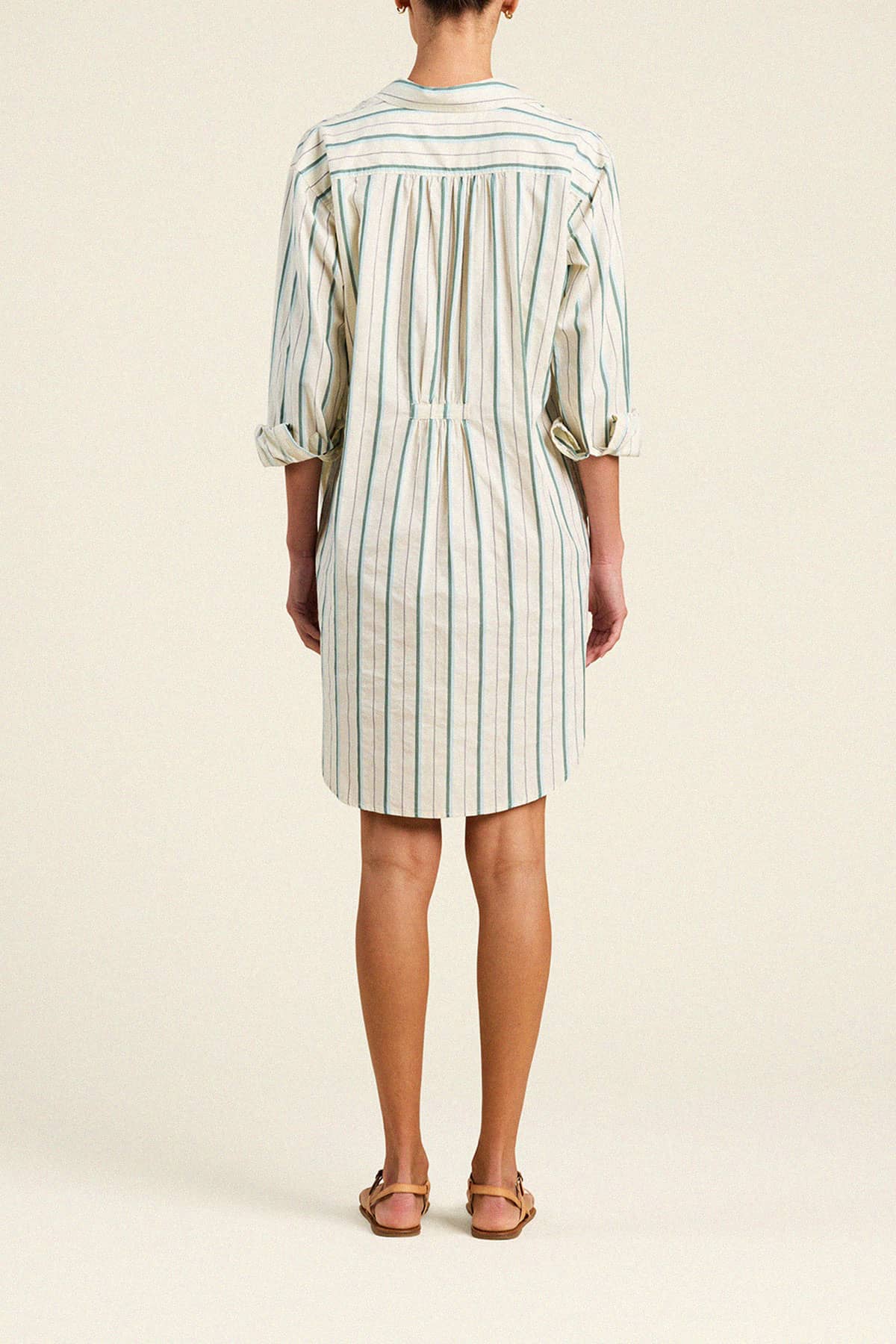 Callie Dress Verde Stripes