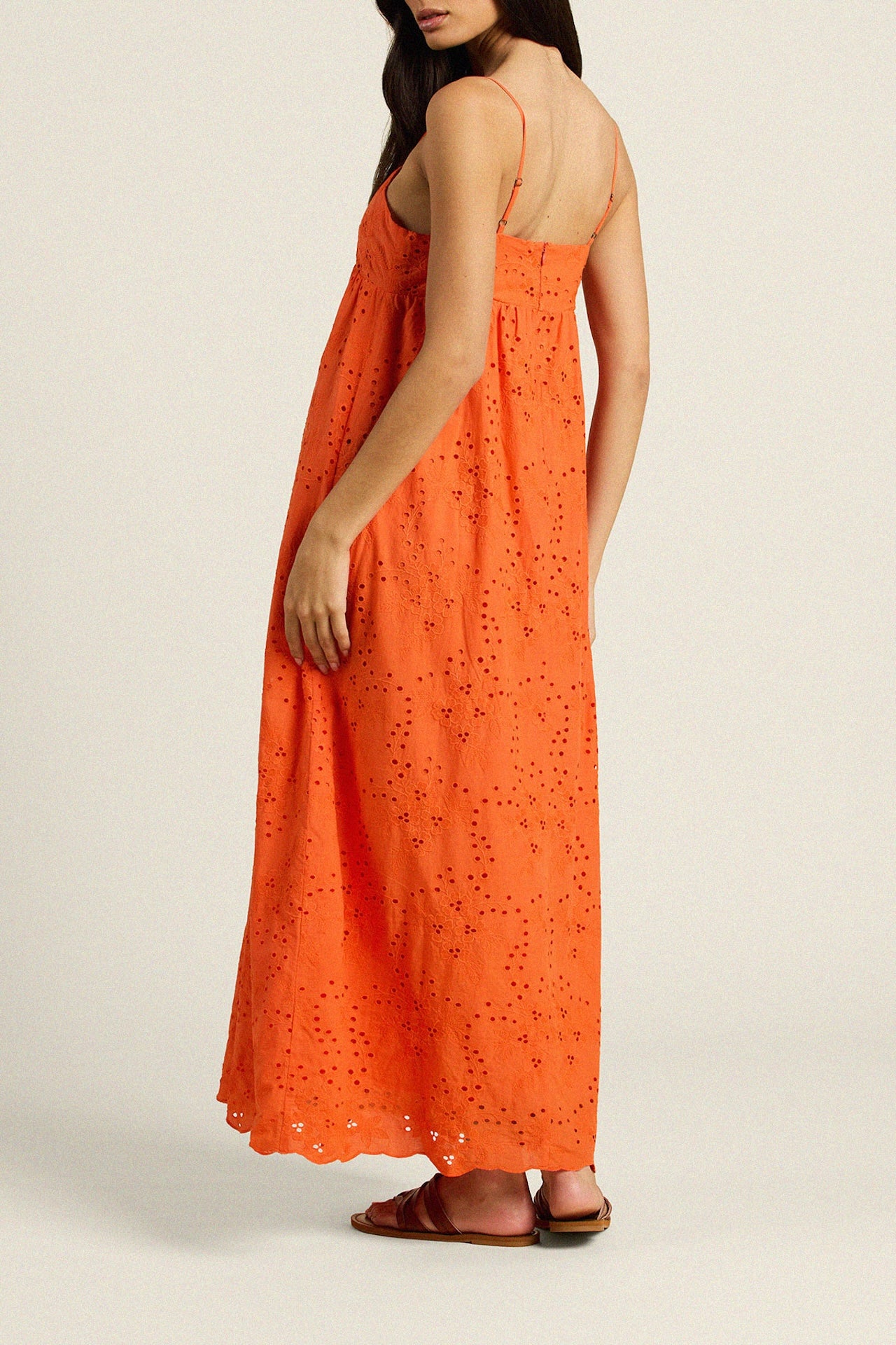 Mirela Dress Vermillion Eyelet
