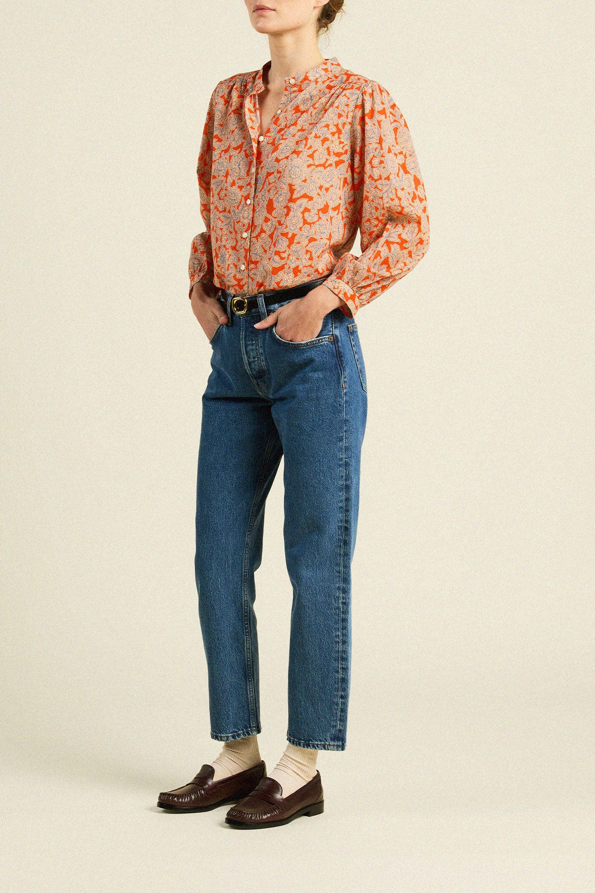 Clara Blouse Vermilion Vine