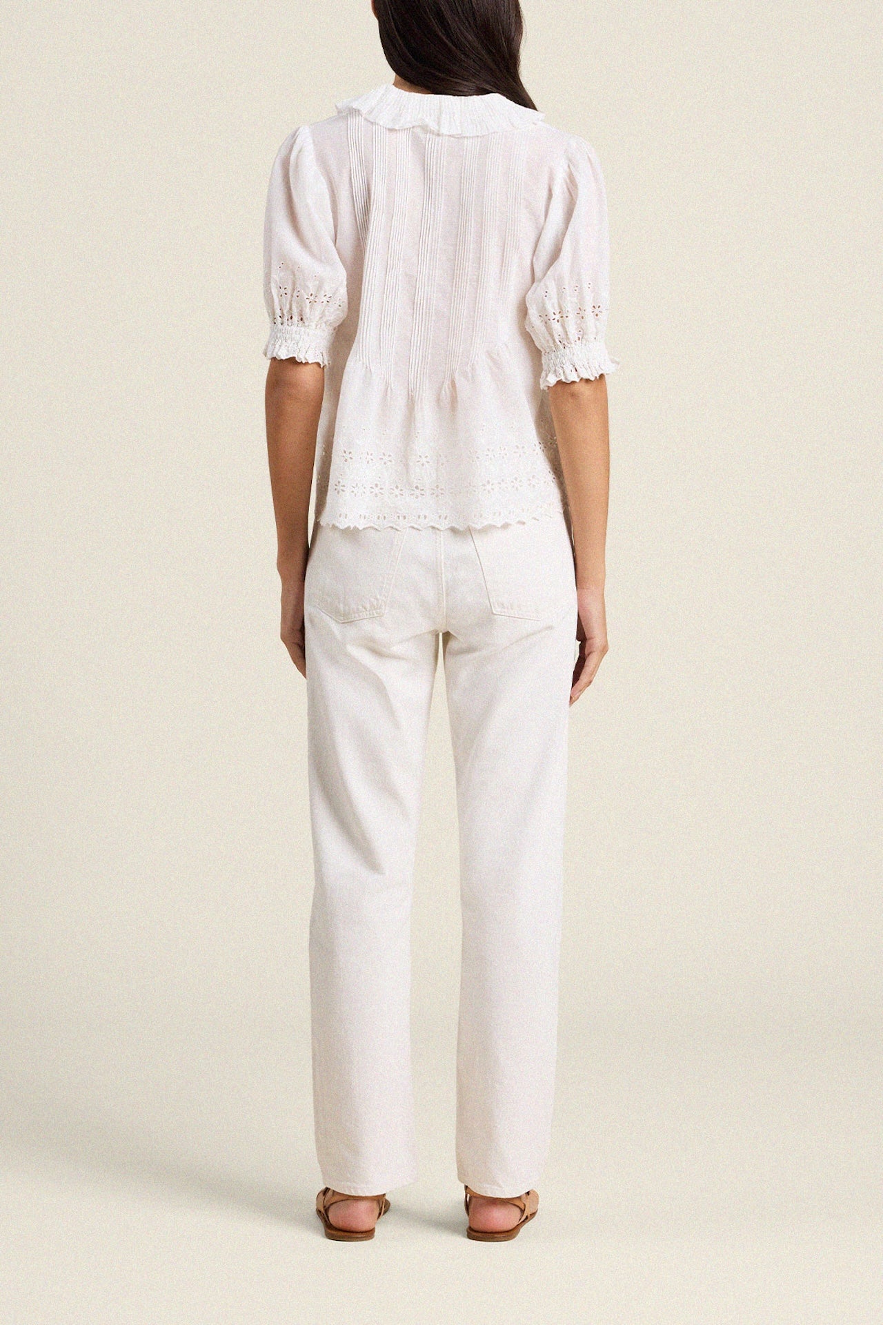 Jess Blouse White Eyelet