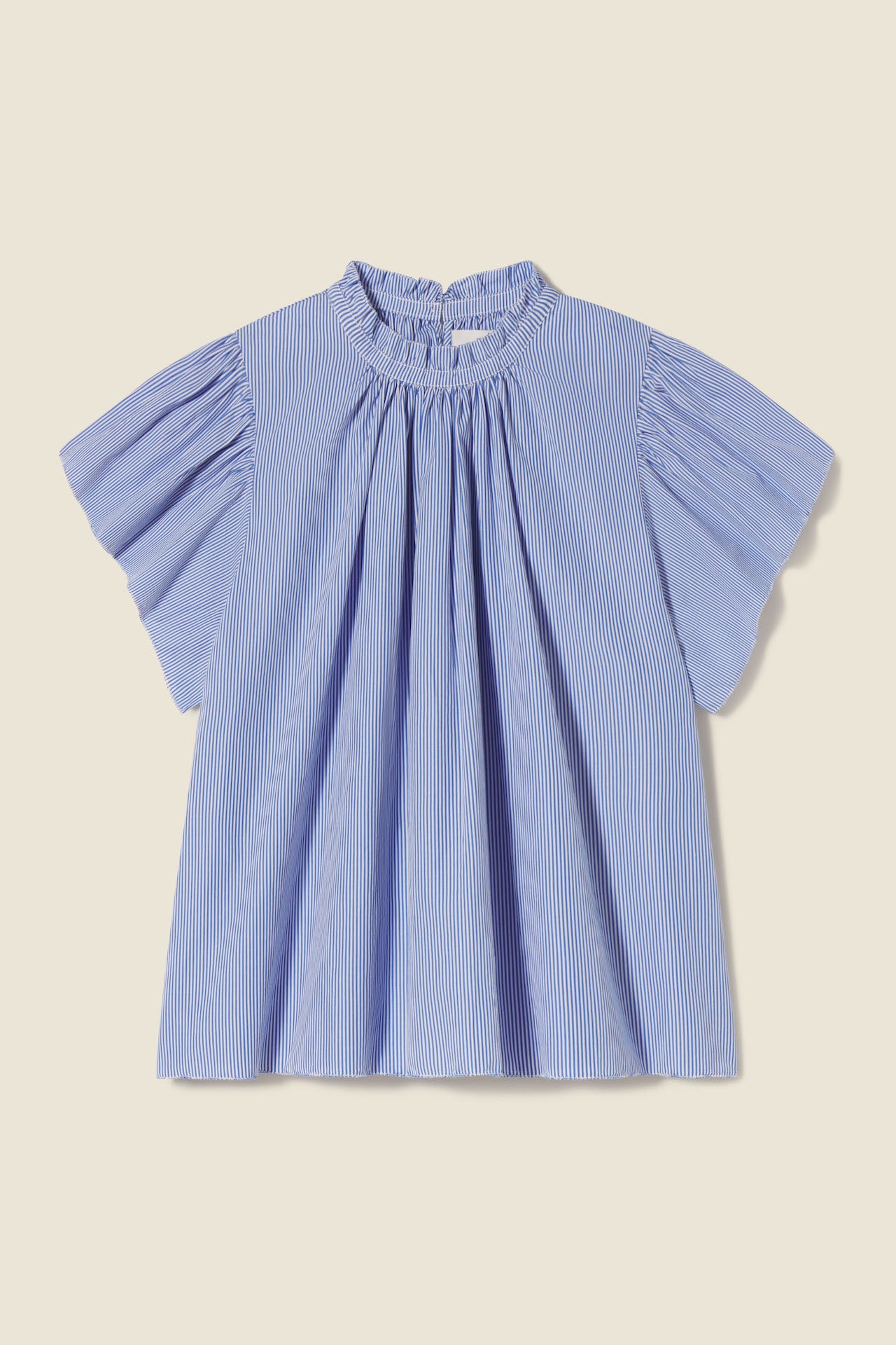 Carla Highneck Shirt Blue/White Stripe