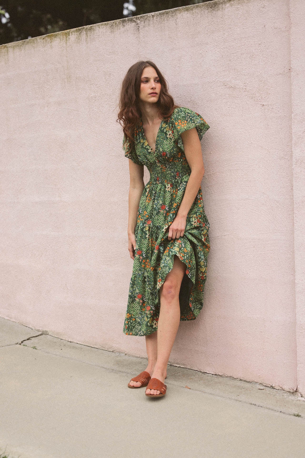 Kendall Dress Evergreen Scallop
