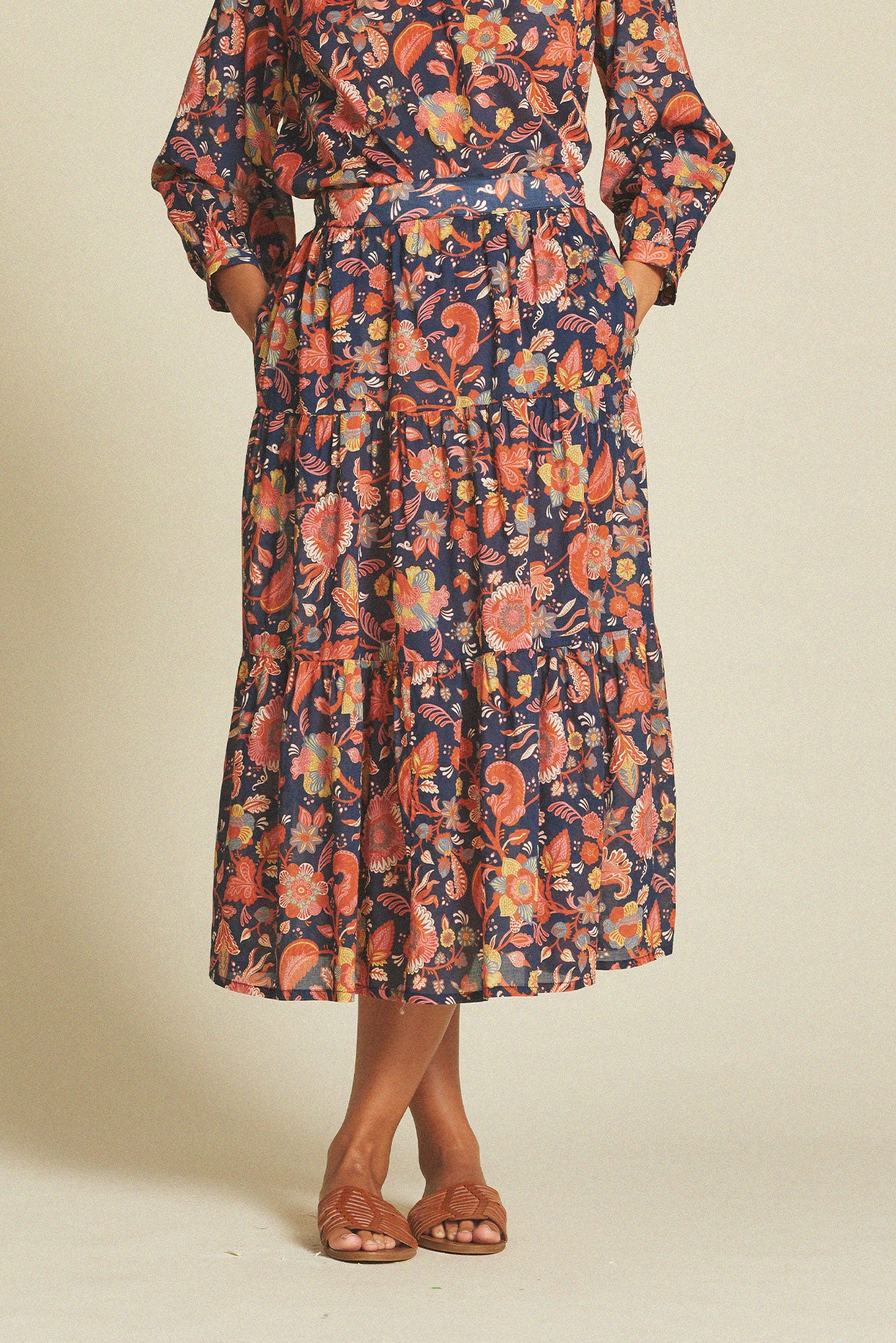 Makena "C" Skirt Paisley Shore