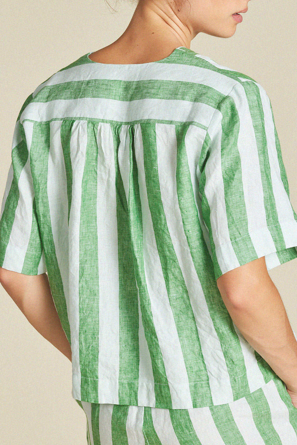 Neve Shirt Aloe Stripe