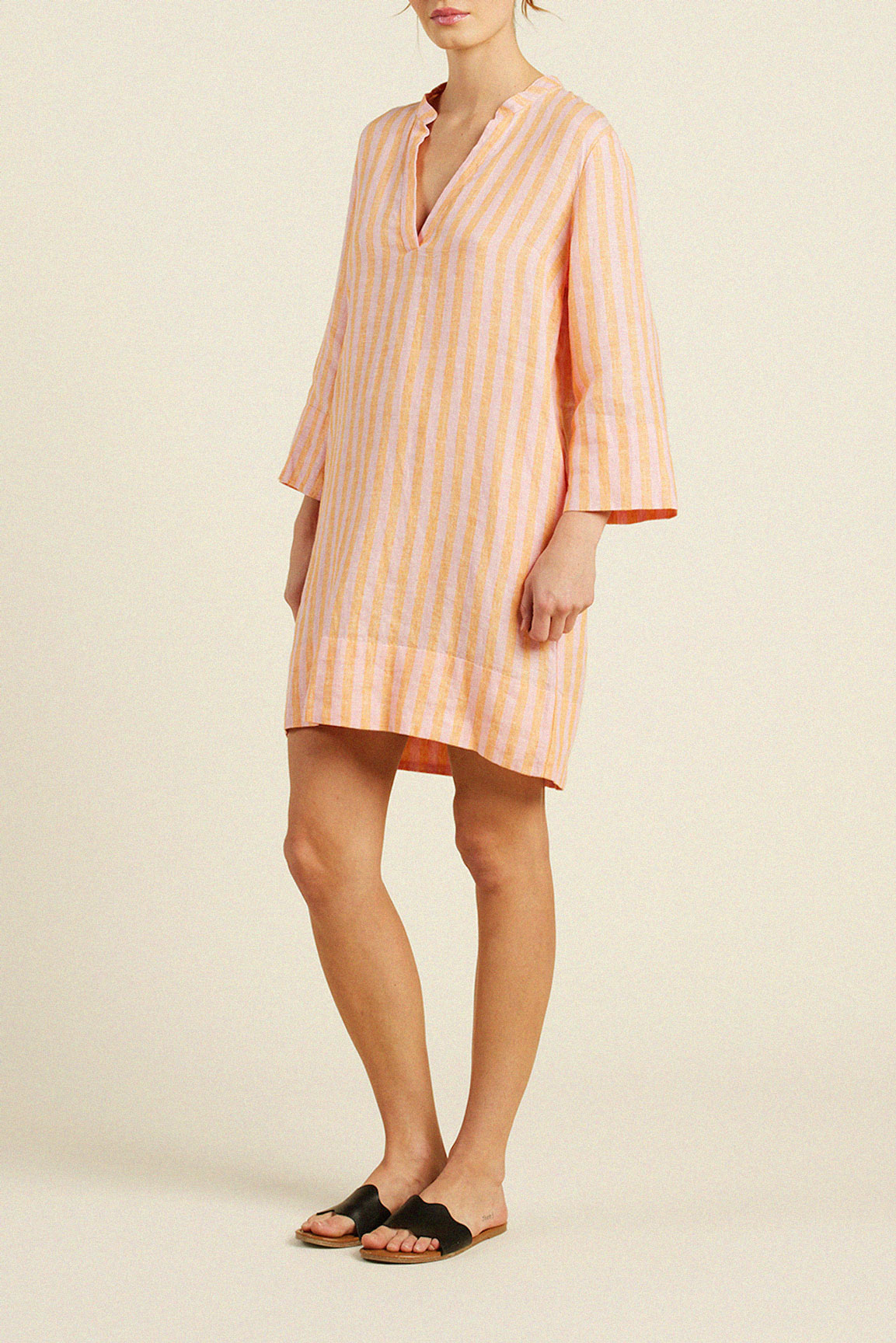 Lucca Shift Dress Creamsicle Stripe