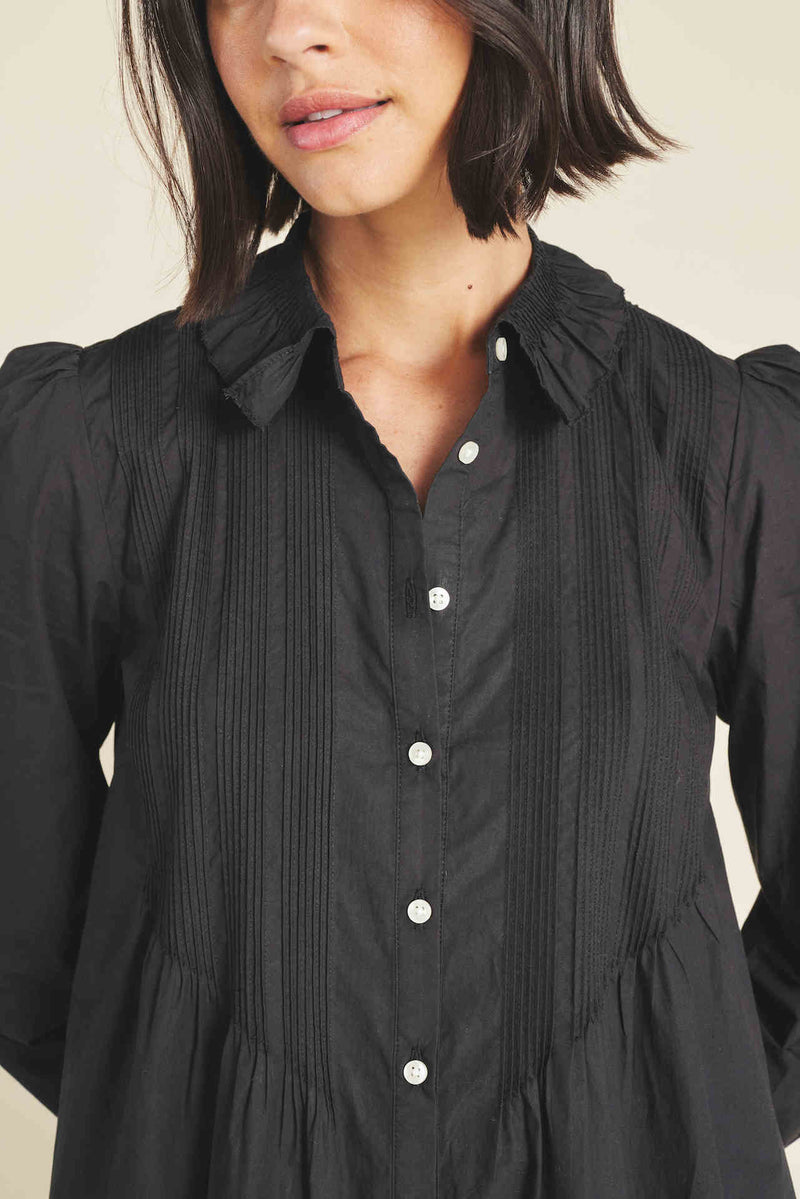 Olive Dress Black Poplin