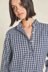 Breezy Blouse Armada Plaid