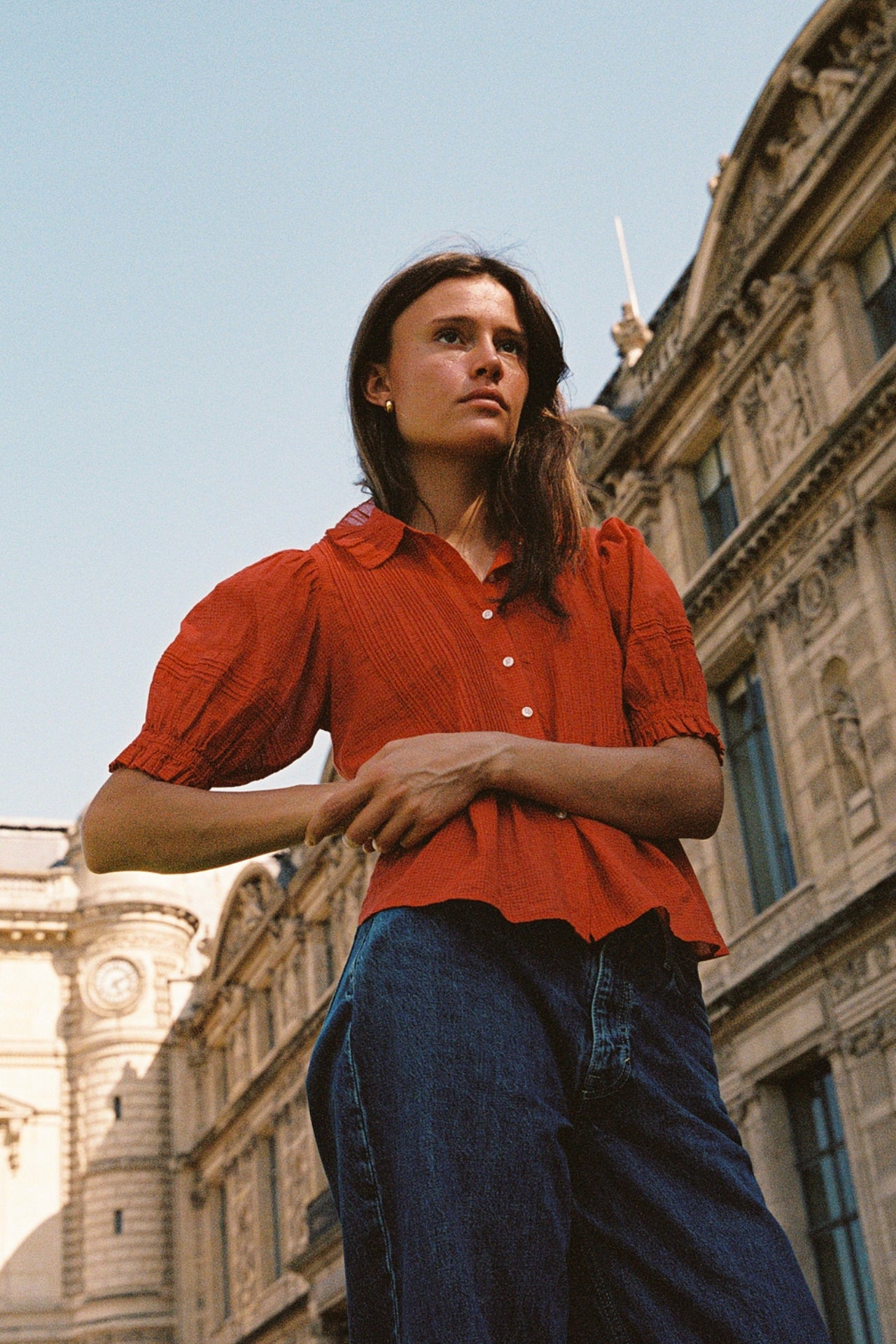 Jess Blouse Crimson Check