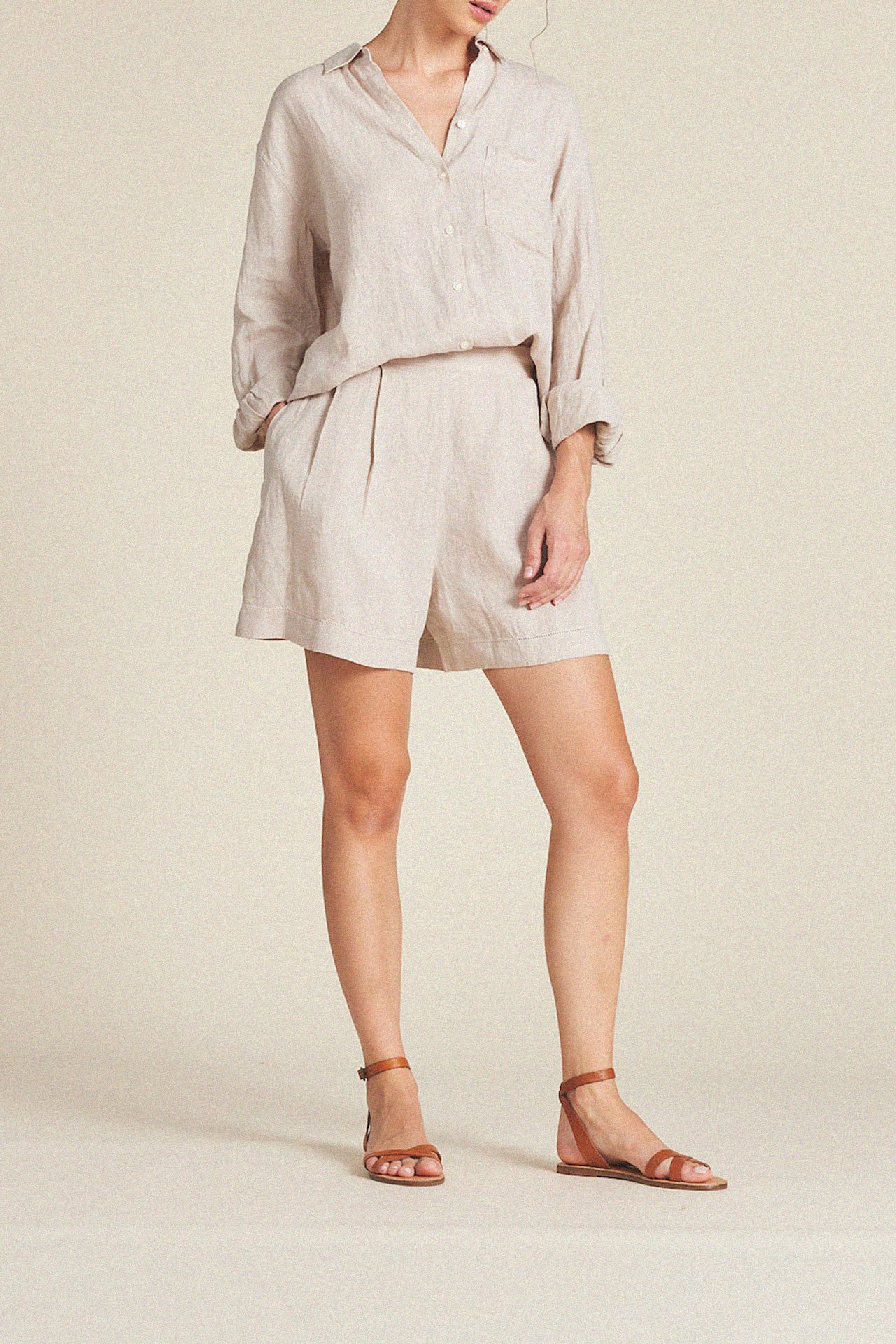 Everett Short Flax Linen