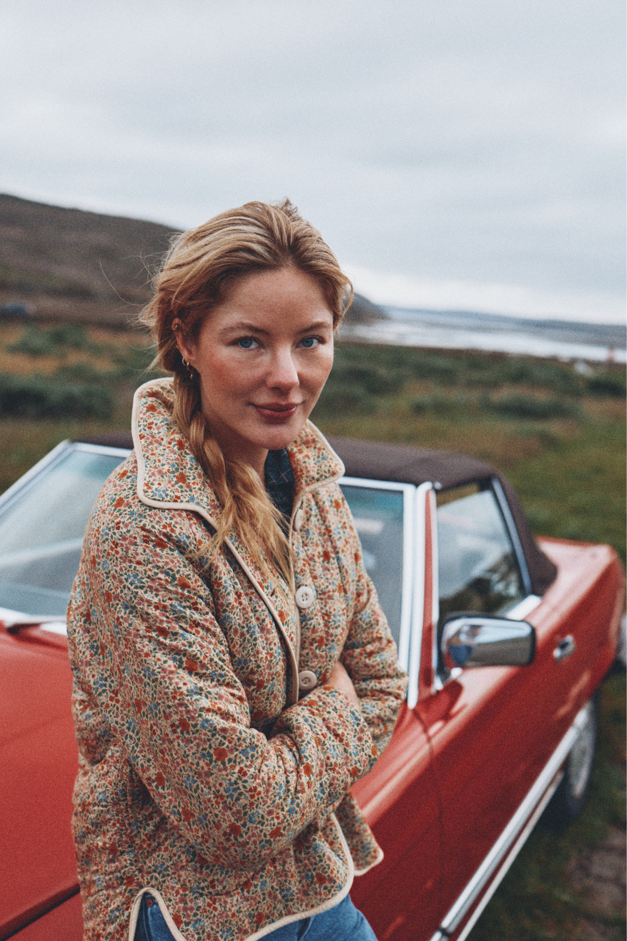Trovata Ginny quilted jacket in Gardenette, cotton — view 2