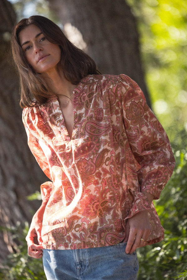 Bailey Blouse Autumn Paisley