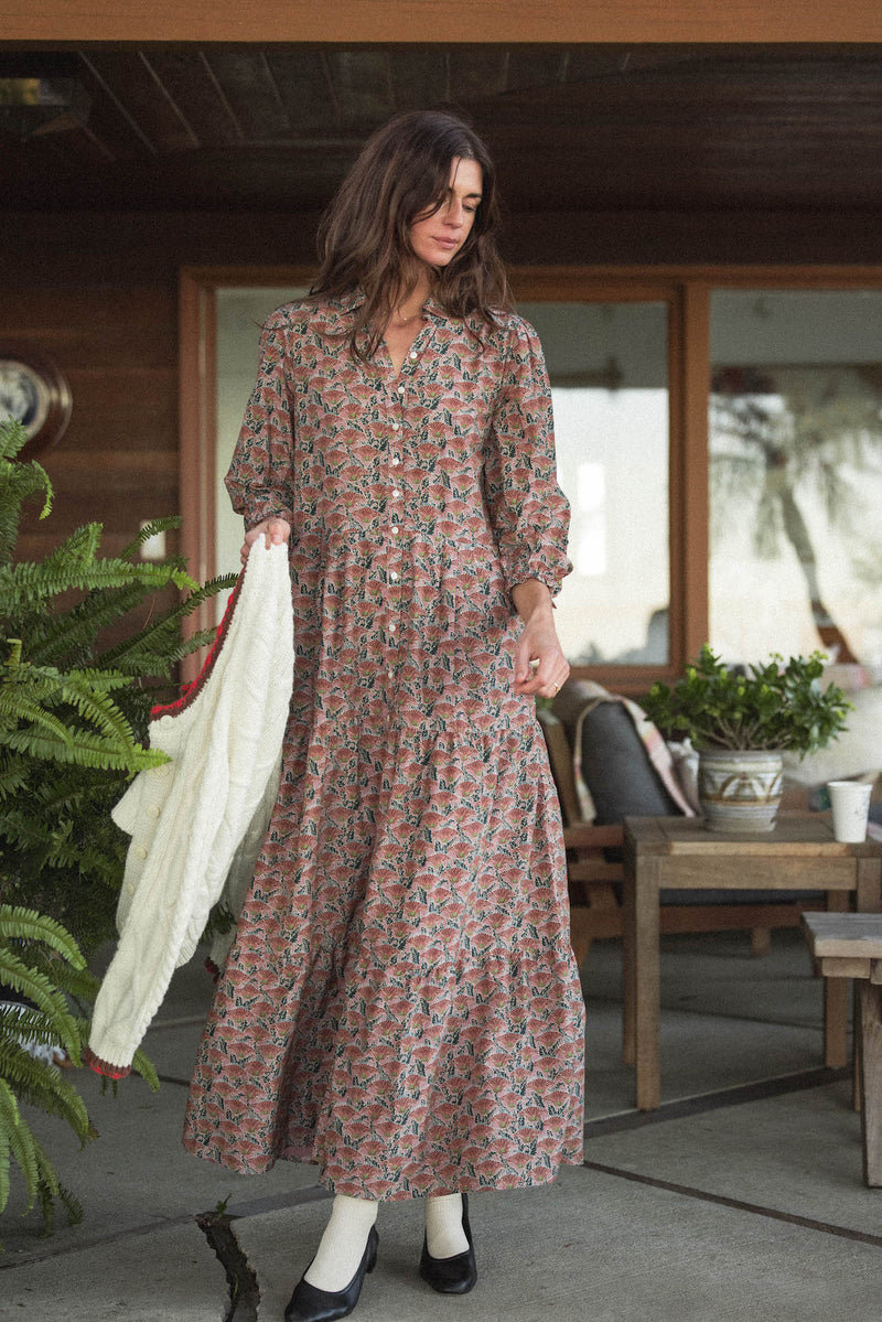 Martina Dress Fan Flower